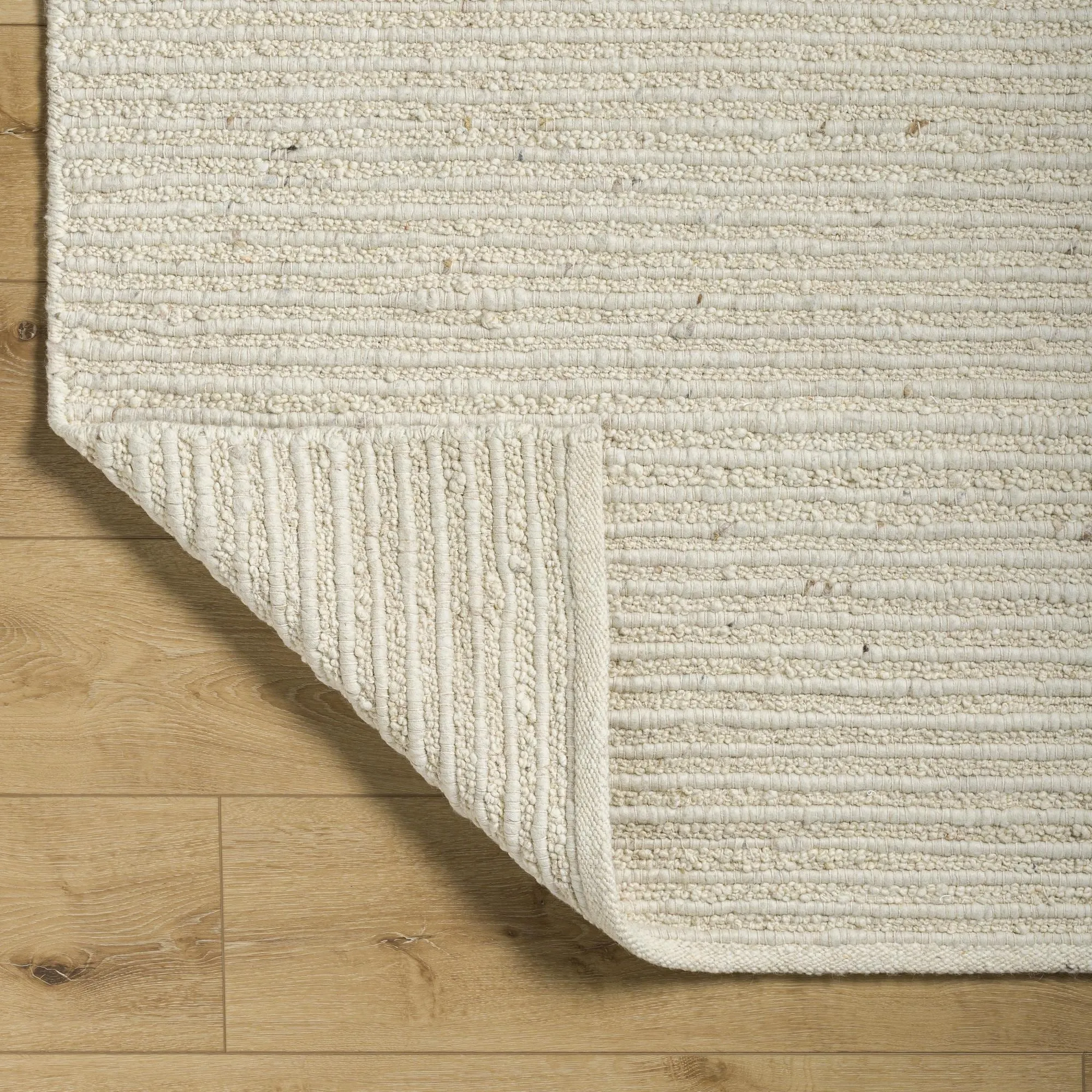 Laurence Handmade Solid Neutral Wool Area Rug