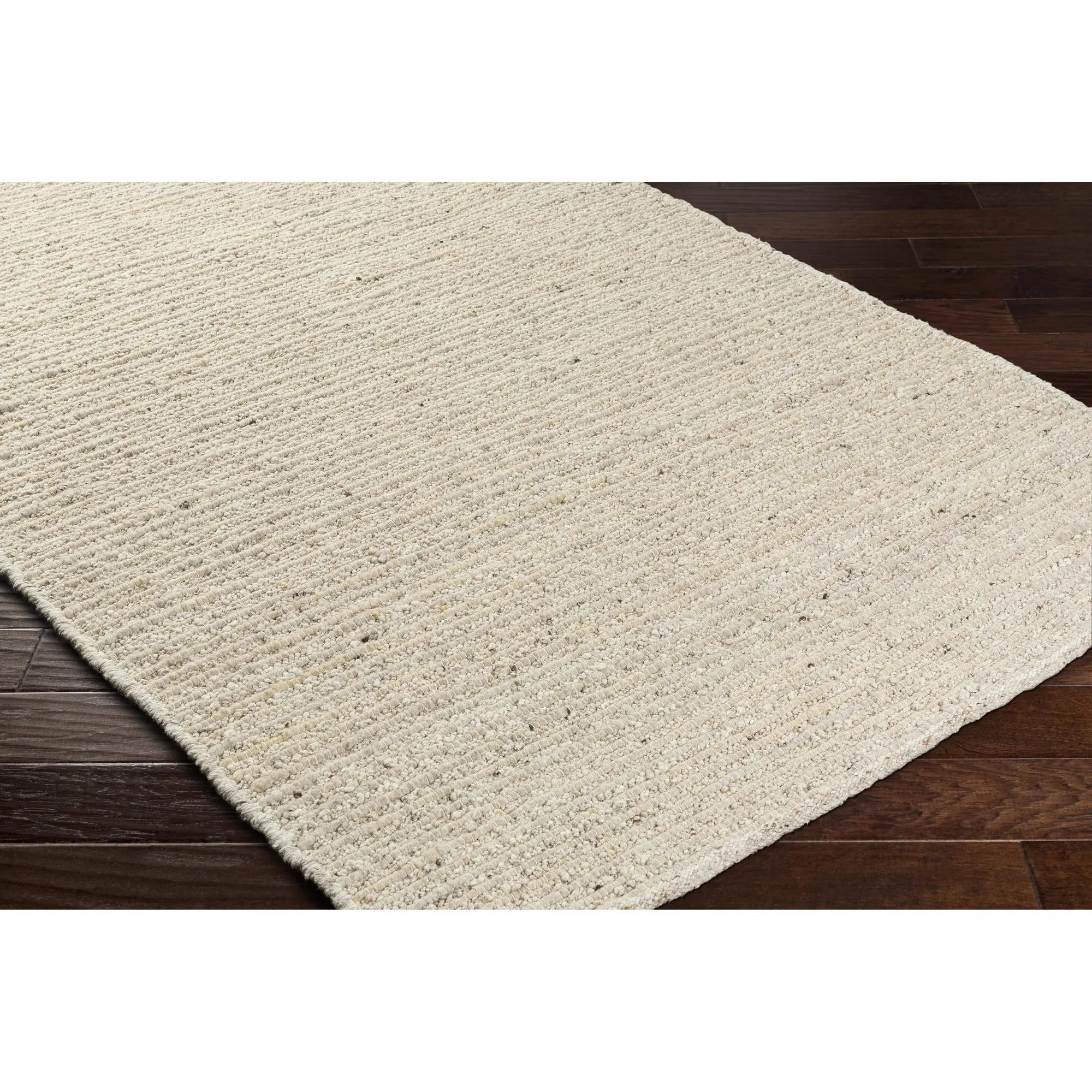 Laurence Handmade Solid Neutral Wool Area Rug