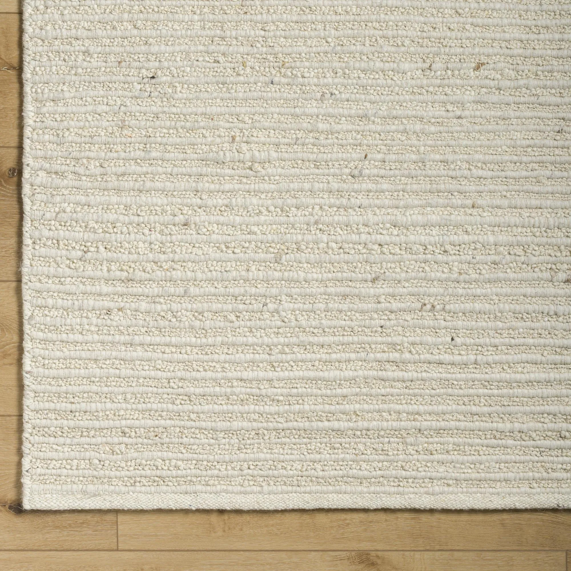 Laurence Handmade Solid Neutral Wool Area Rug
