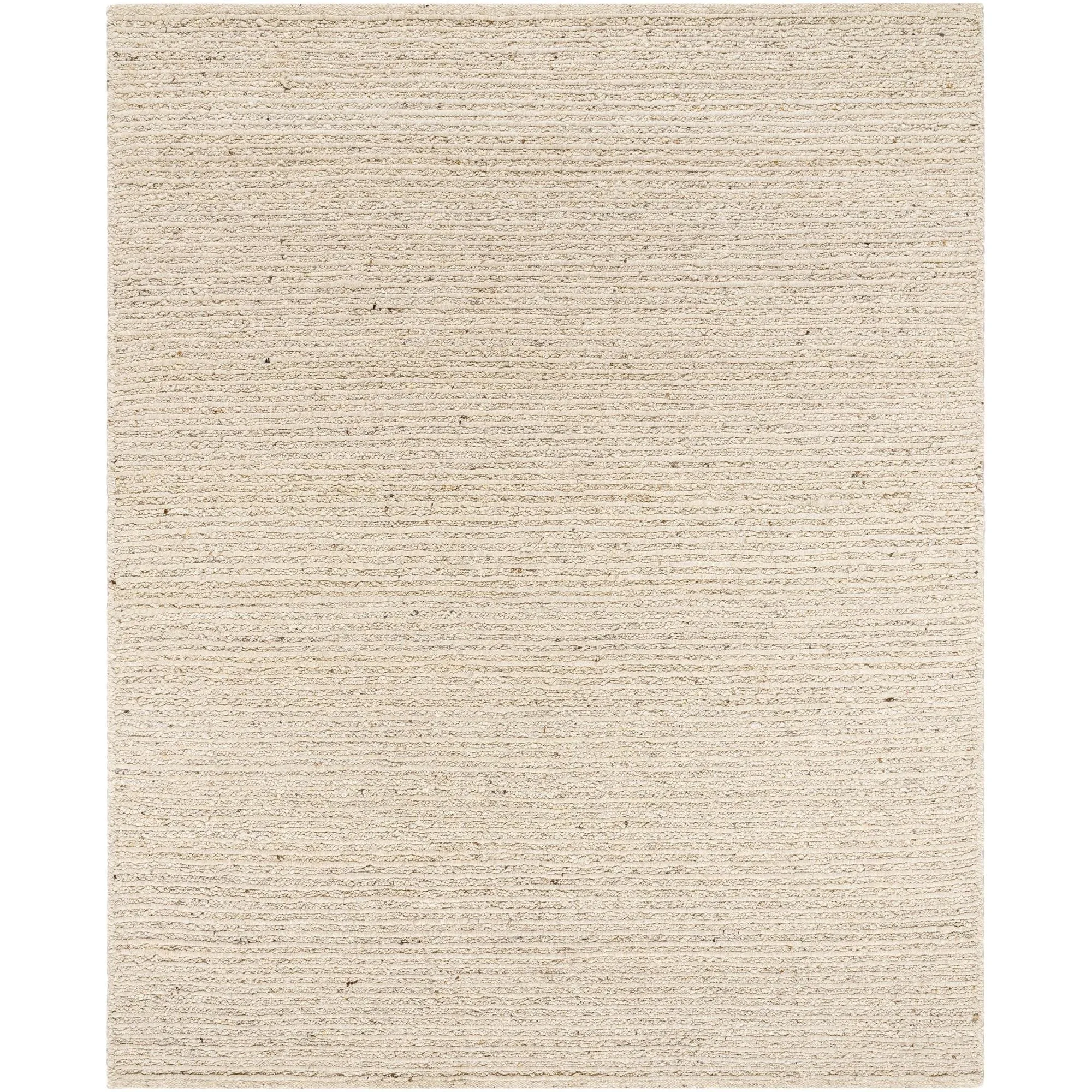 Laurence Handmade Solid Neutral Wool Area Rug