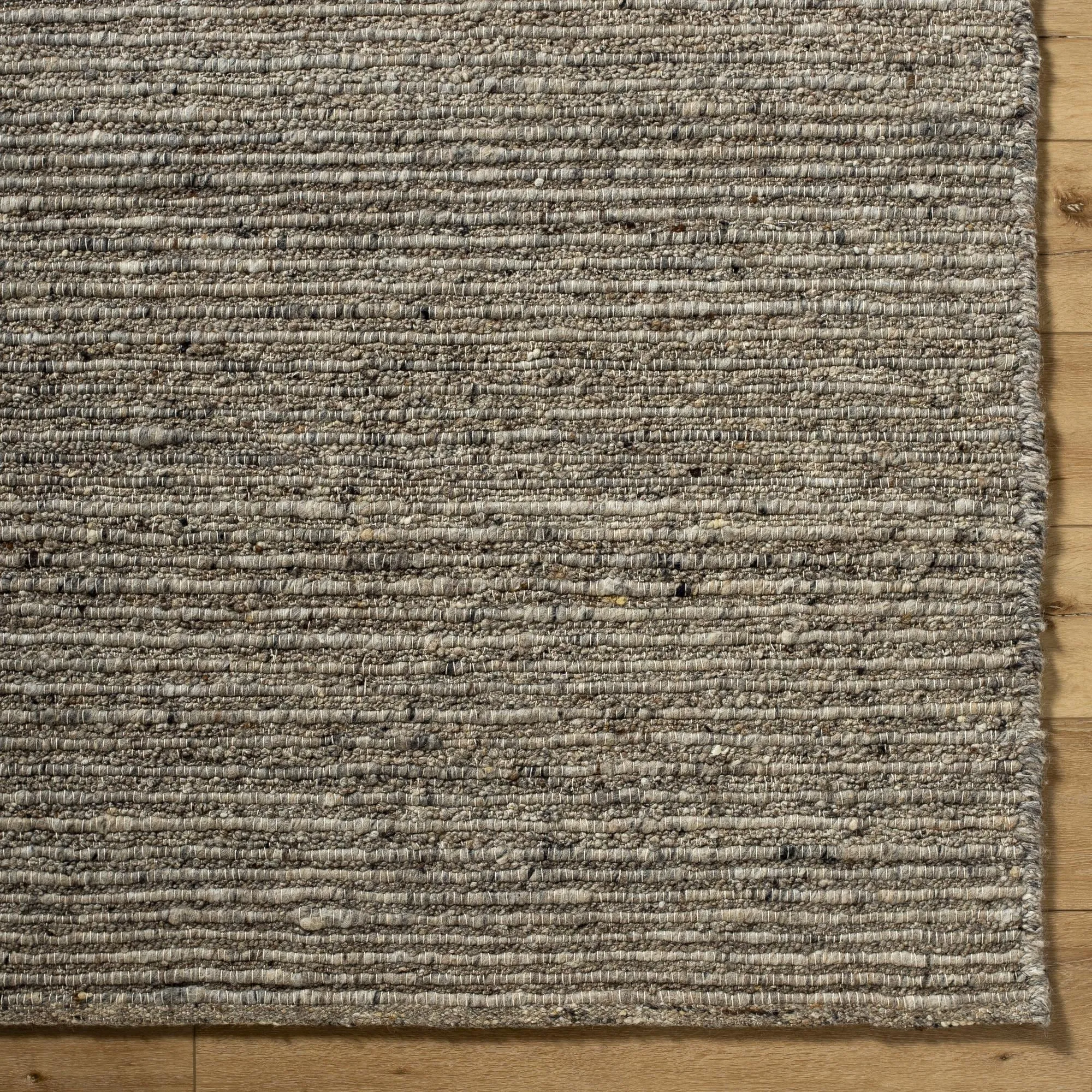 Laurence Handmade Solid Neutral Wool Area Rug