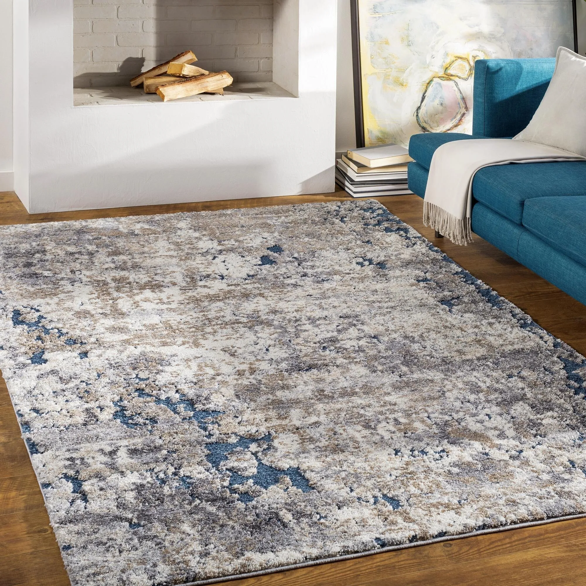 Leamon Mid-Century Abstract Area Rug