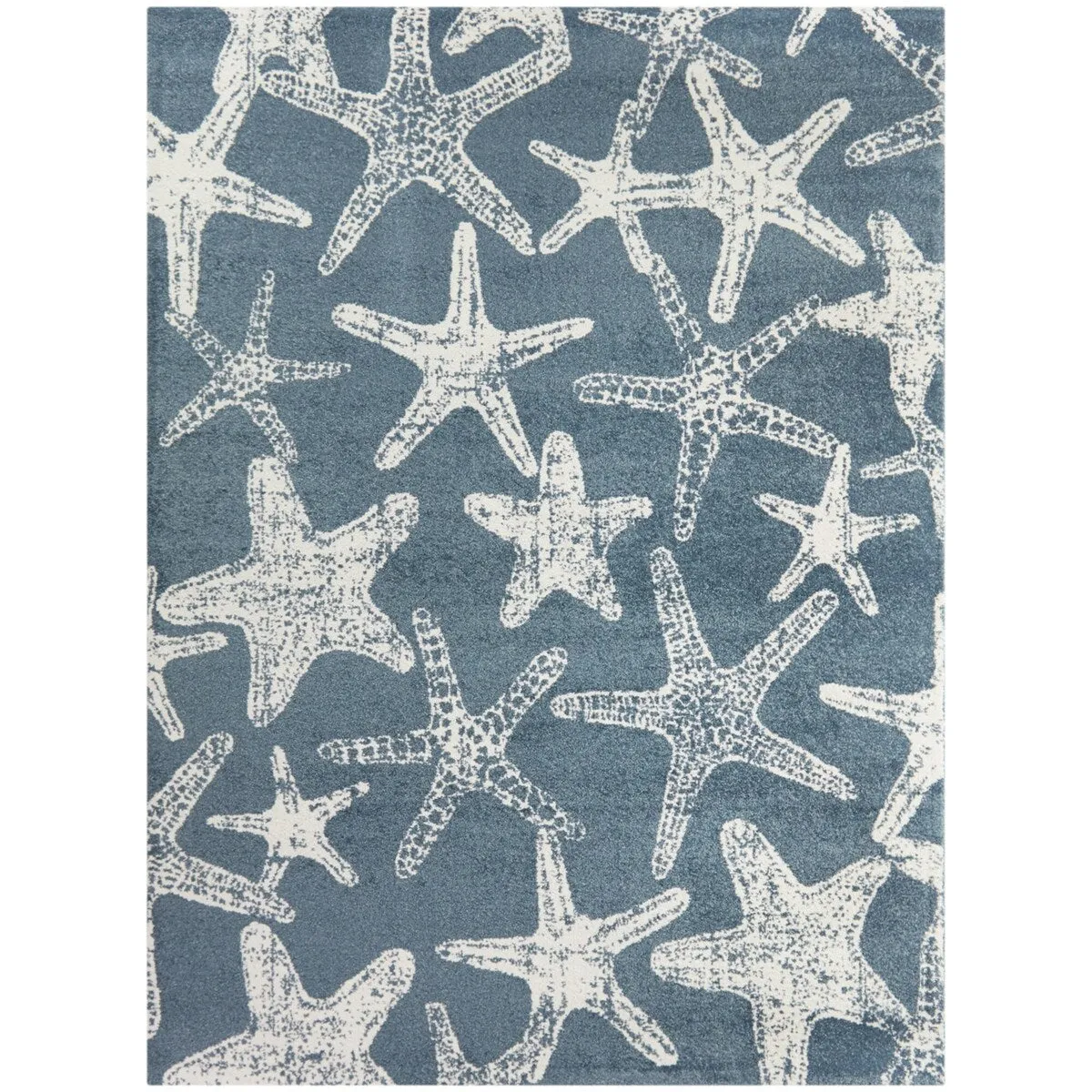 Leyton Nautical Solid Starfish Coastal Area Rug