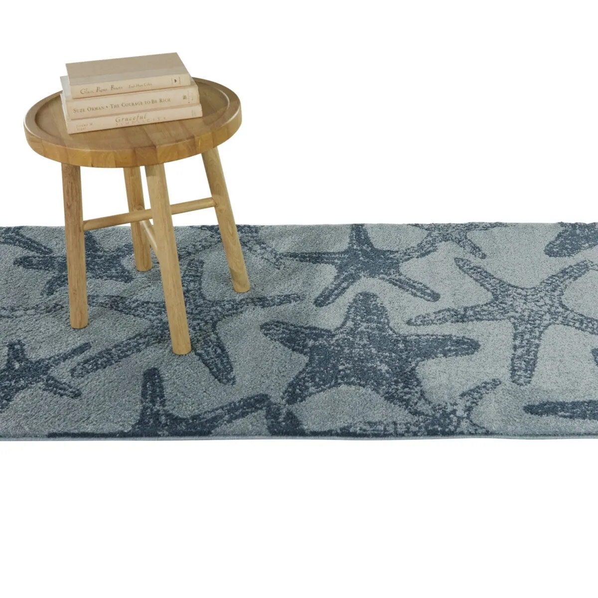 Leyton Nautical Solid Starfish Coastal Area Rug