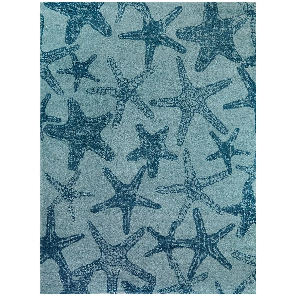 Leyton Nautical Solid Starfish Coastal Area Rug