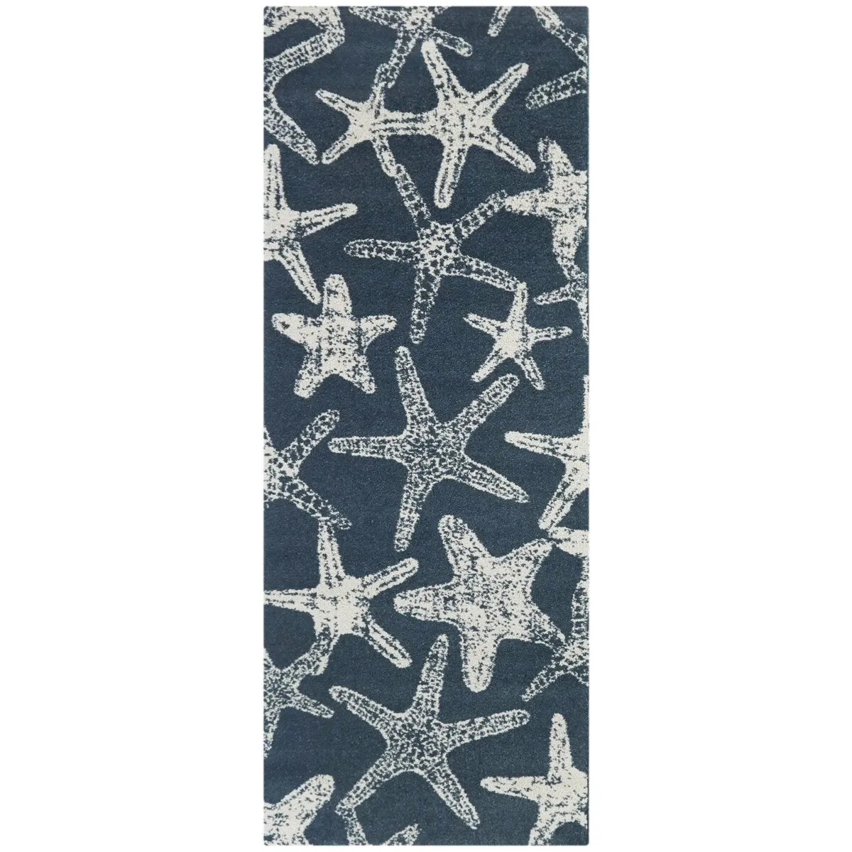 Leyton Nautical Solid Starfish Coastal Area Rug