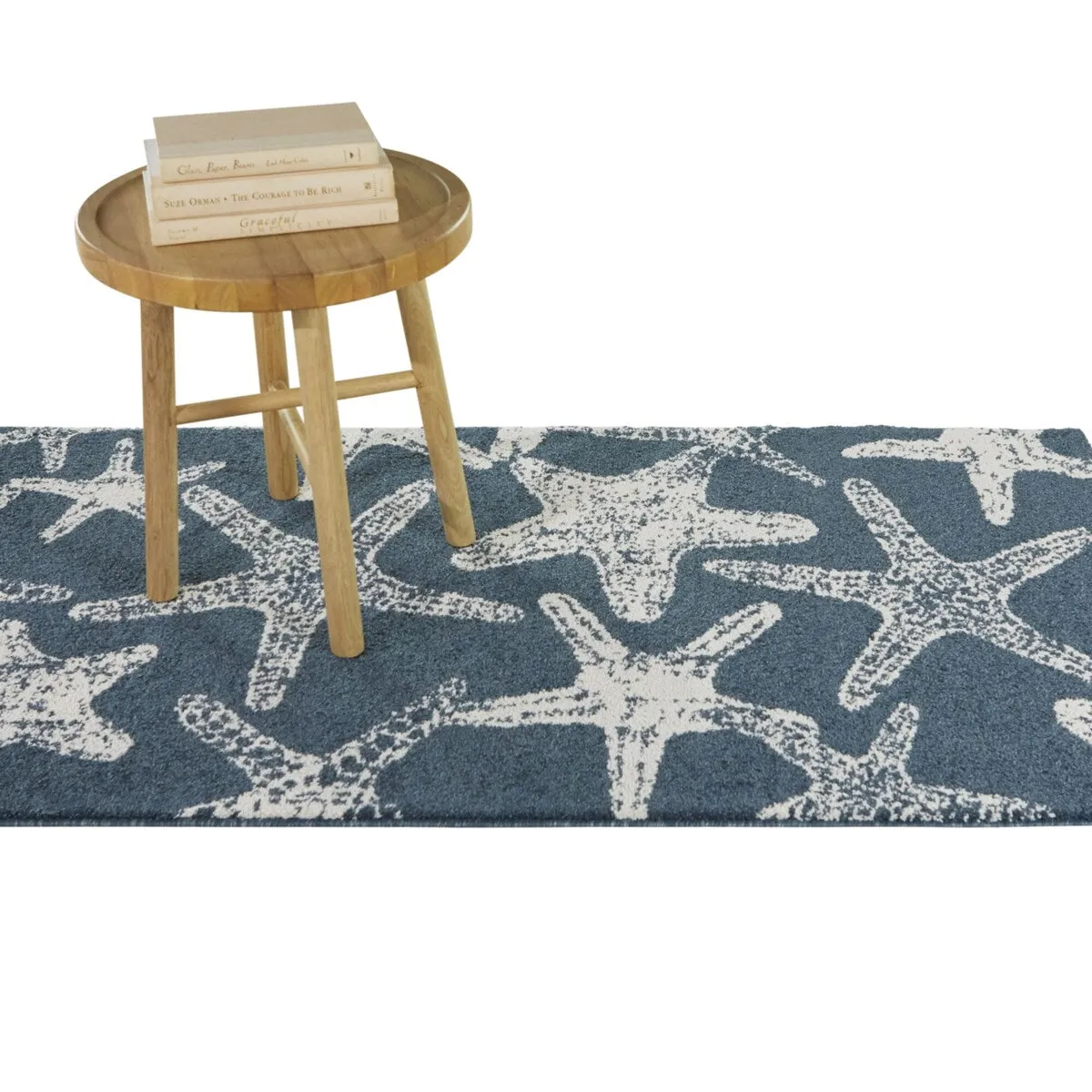 Leyton Nautical Solid Starfish Coastal Area Rug