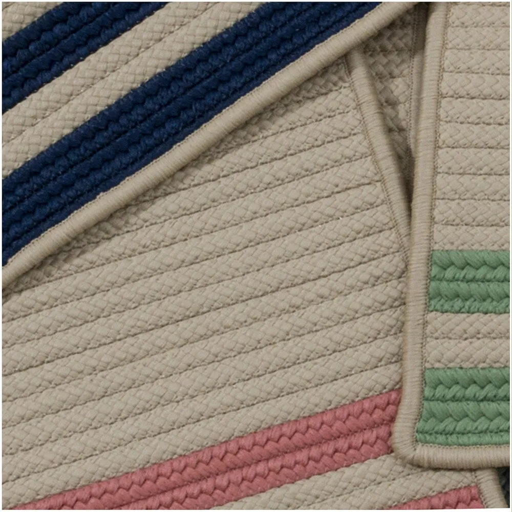 Lima Striped Indoor/Outdoor Braided Reversible Rug USA MADE