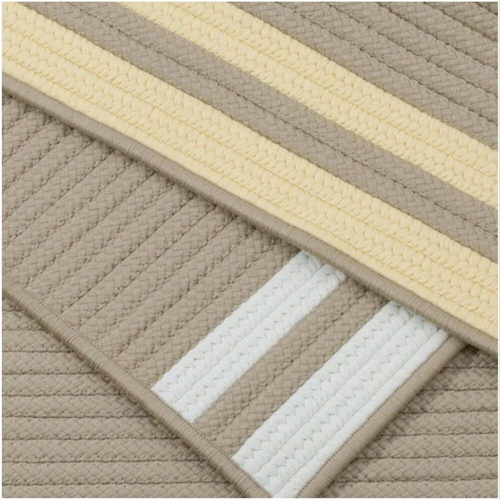 Lima Striped Indoor/Outdoor Braided Reversible Rug USA MADE