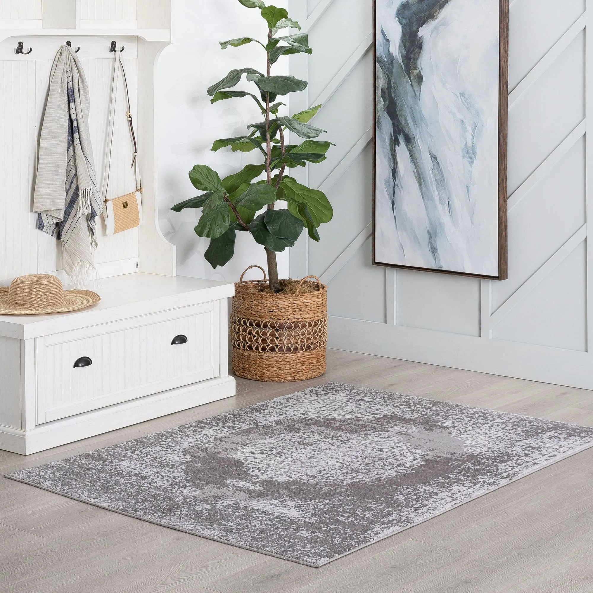 Linx Shabby Chic Medallion Indoor Area Rug