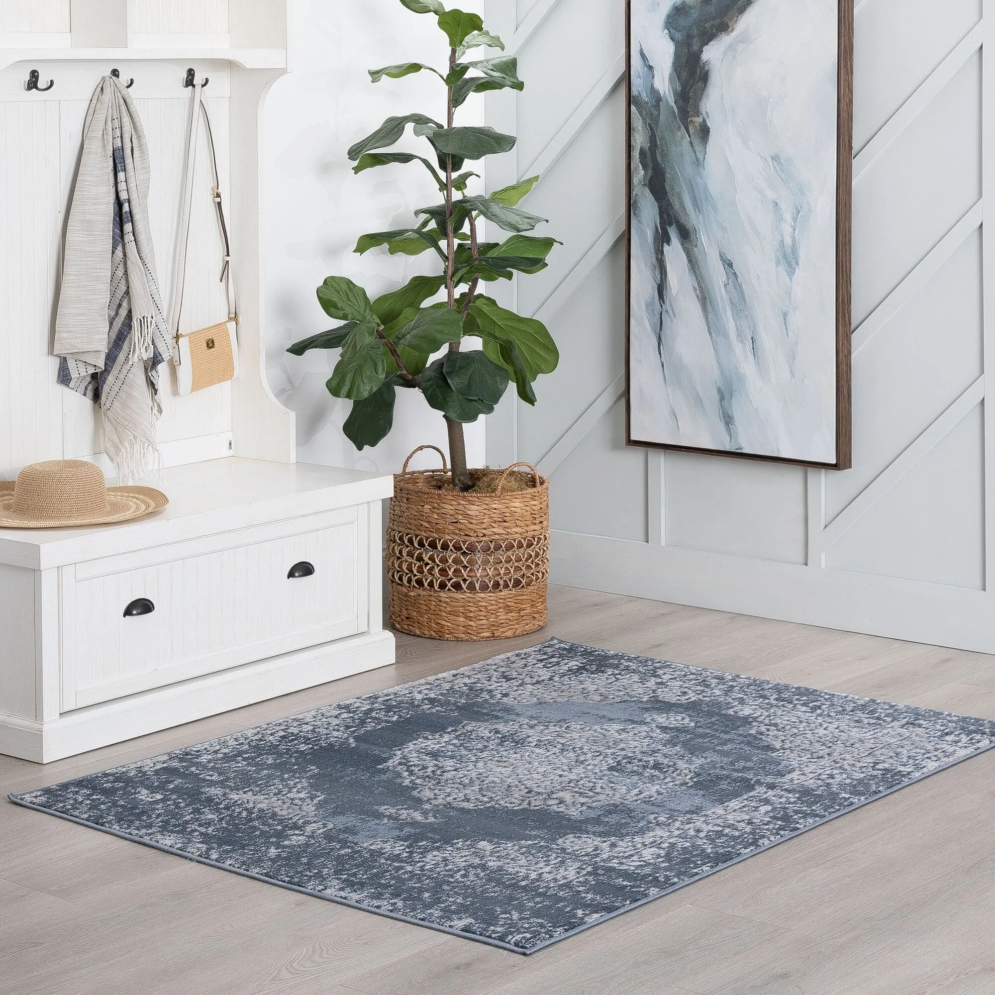 Linx Shabby Chic Medallion Indoor Area Rug