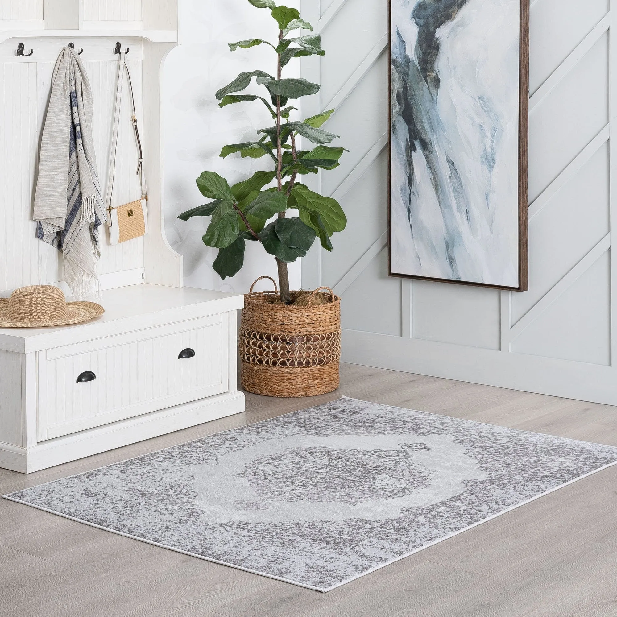 Linx Shabby Chic Medallion Indoor Area Rug
