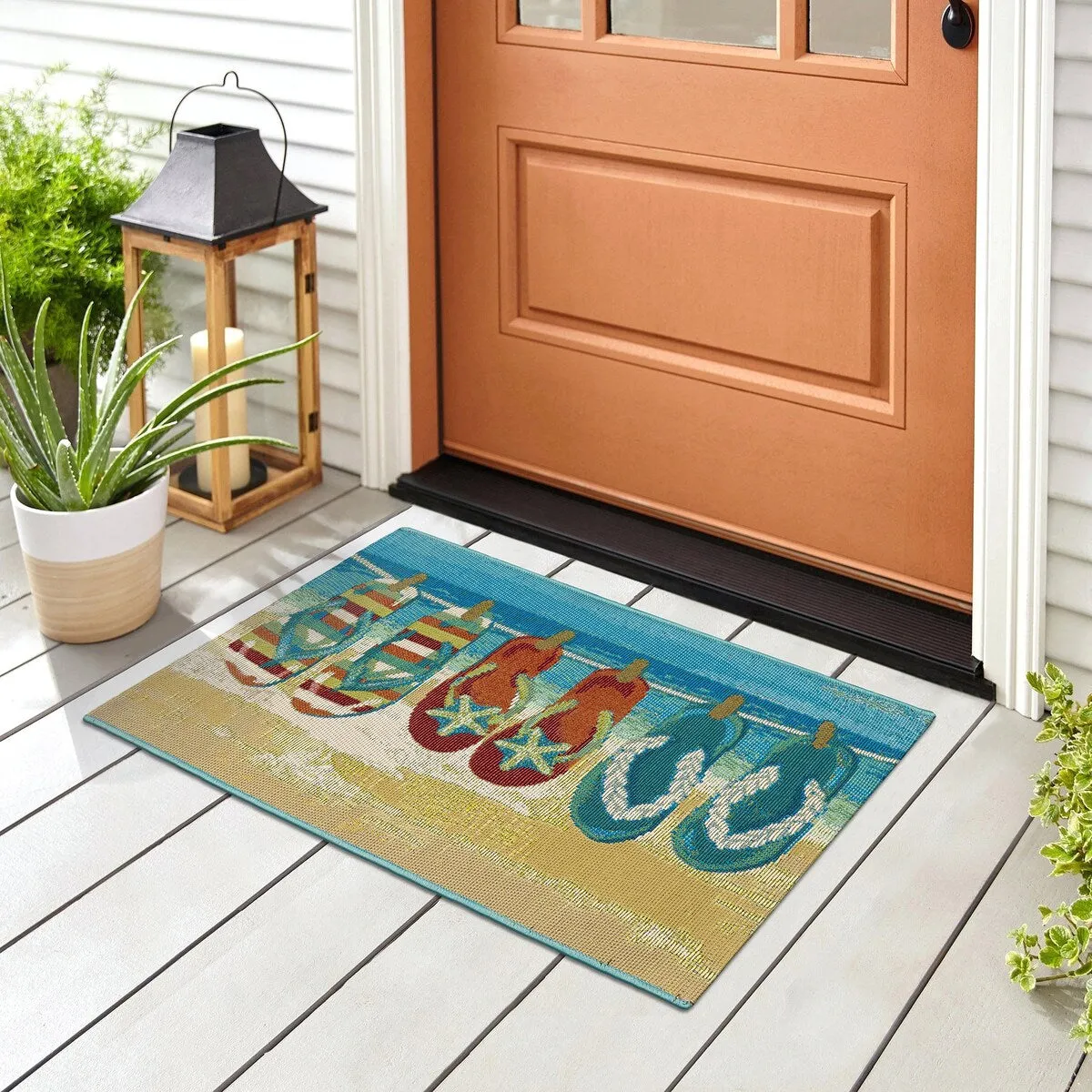Liora Manne Esencia Flip Flops Forever Indoor/Outdoor Mat