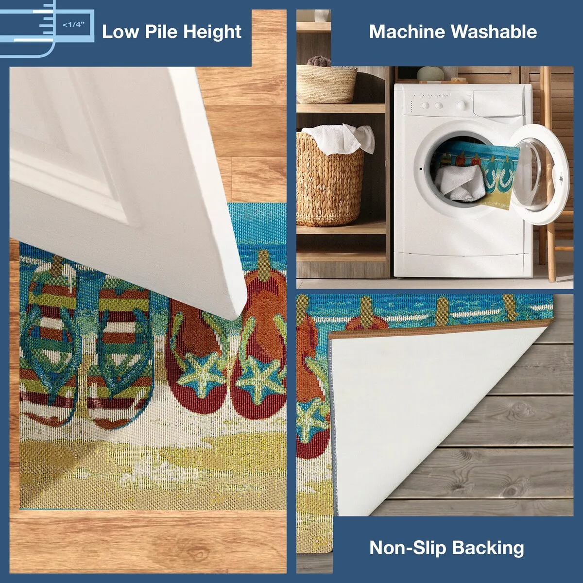 Liora Manne Esencia Flip Flops Forever Indoor/Outdoor Mat