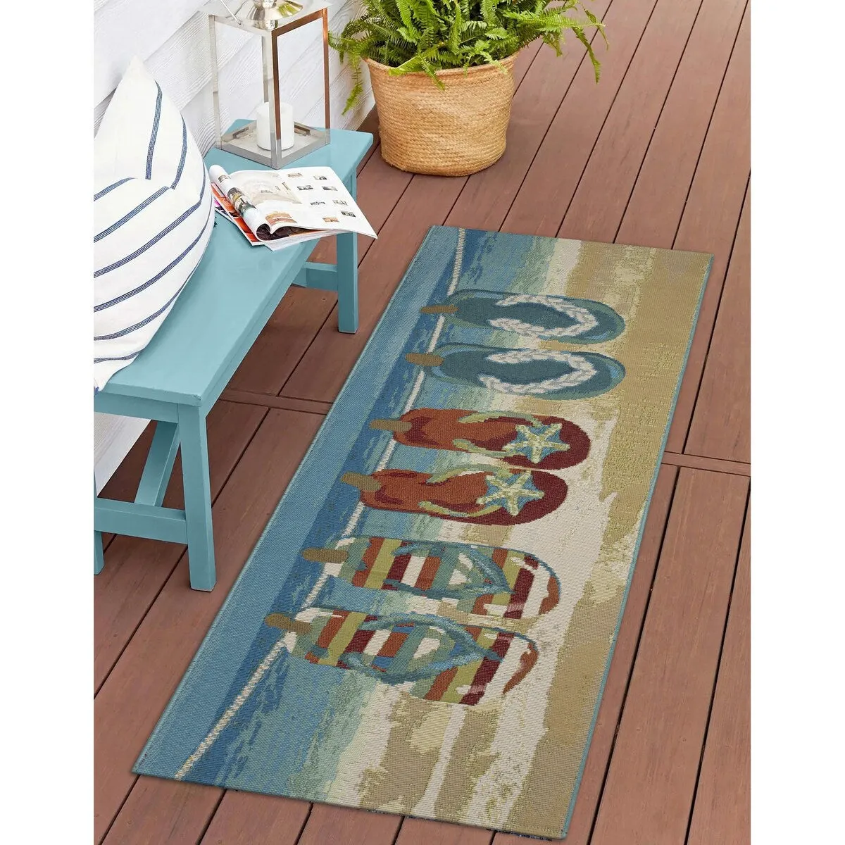 Liora Manne Esencia Flip Flops Forever Indoor/Outdoor Mat