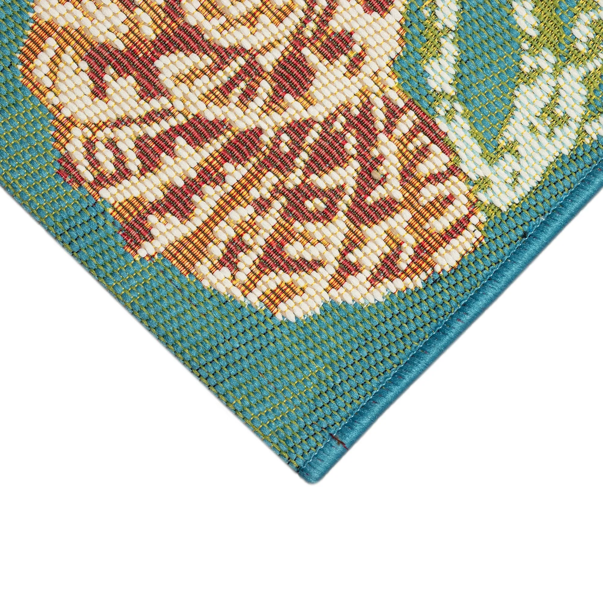 Liora Manne Esencia Starfish Song Indoor/Outdoor Mat Aqua 1'11 x 4'11