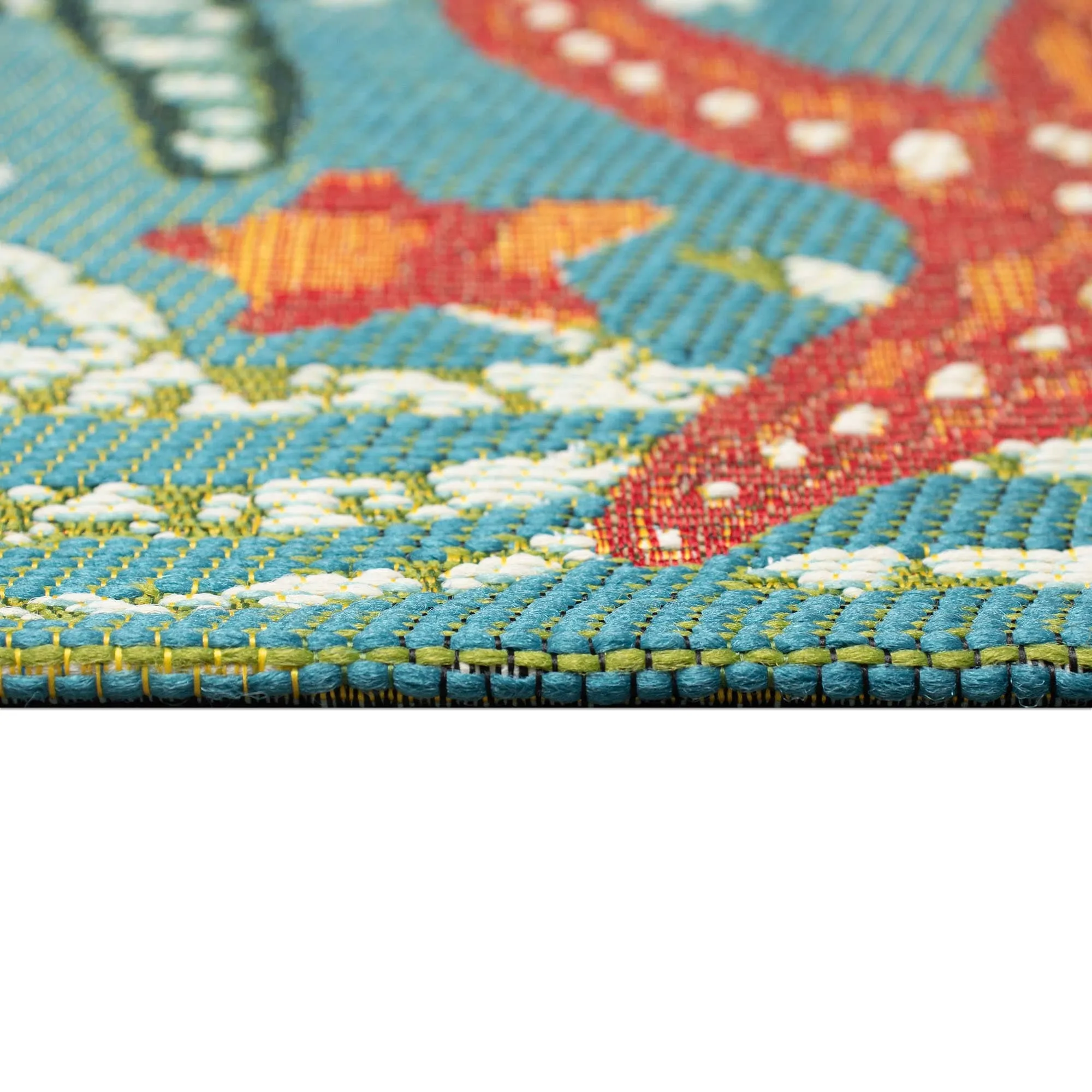 Liora Manne Esencia Starfish Song Indoor/Outdoor Mat Aqua 1'11 x 4'11