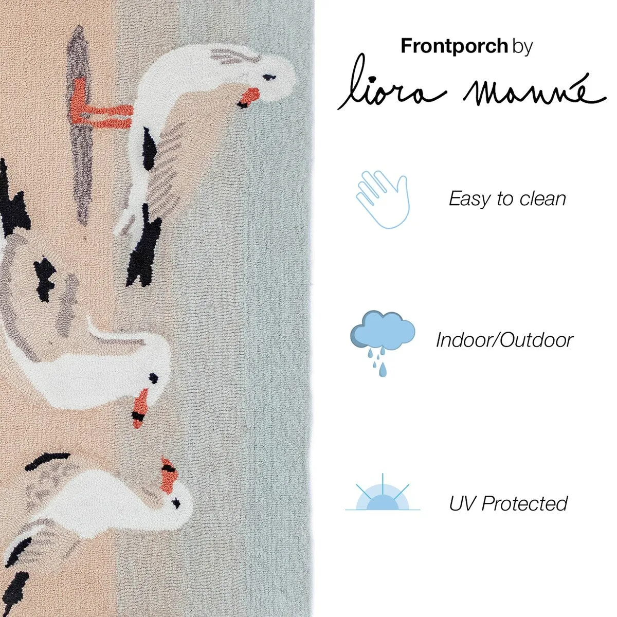 Liora Manne Frontporch Gulls Indoor/Outdoor Rug