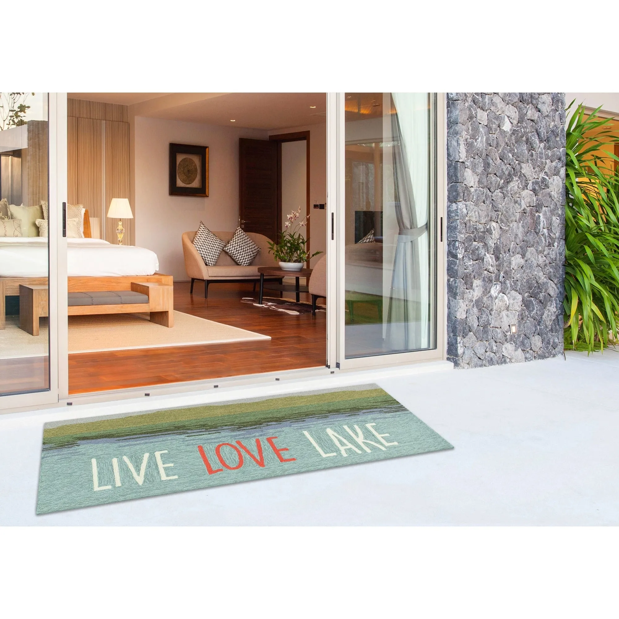 Liora Manne Frontporch Live Love Lake Indoor/Outdoor Rug