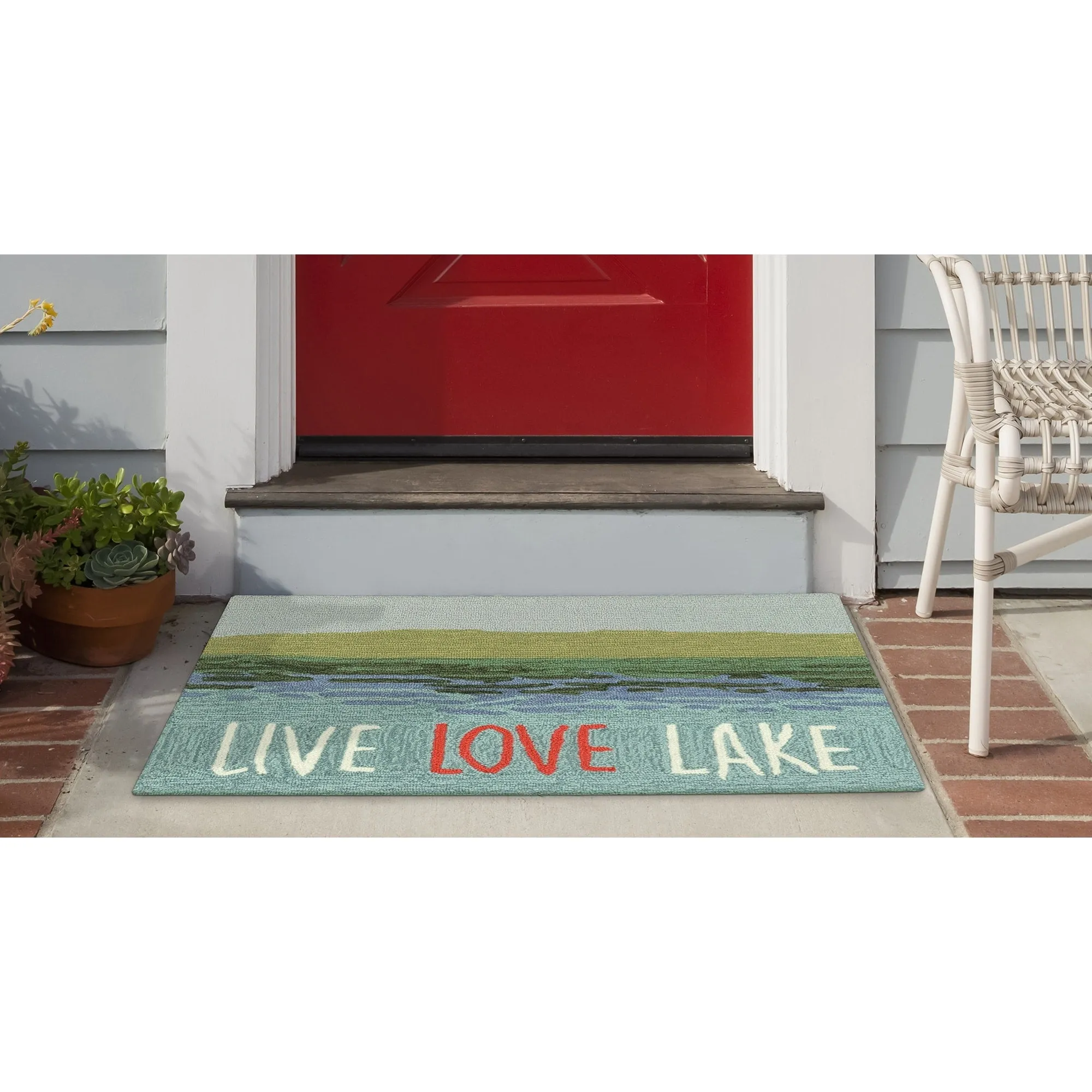 Liora Manne Frontporch Live Love Lake Indoor/Outdoor Rug