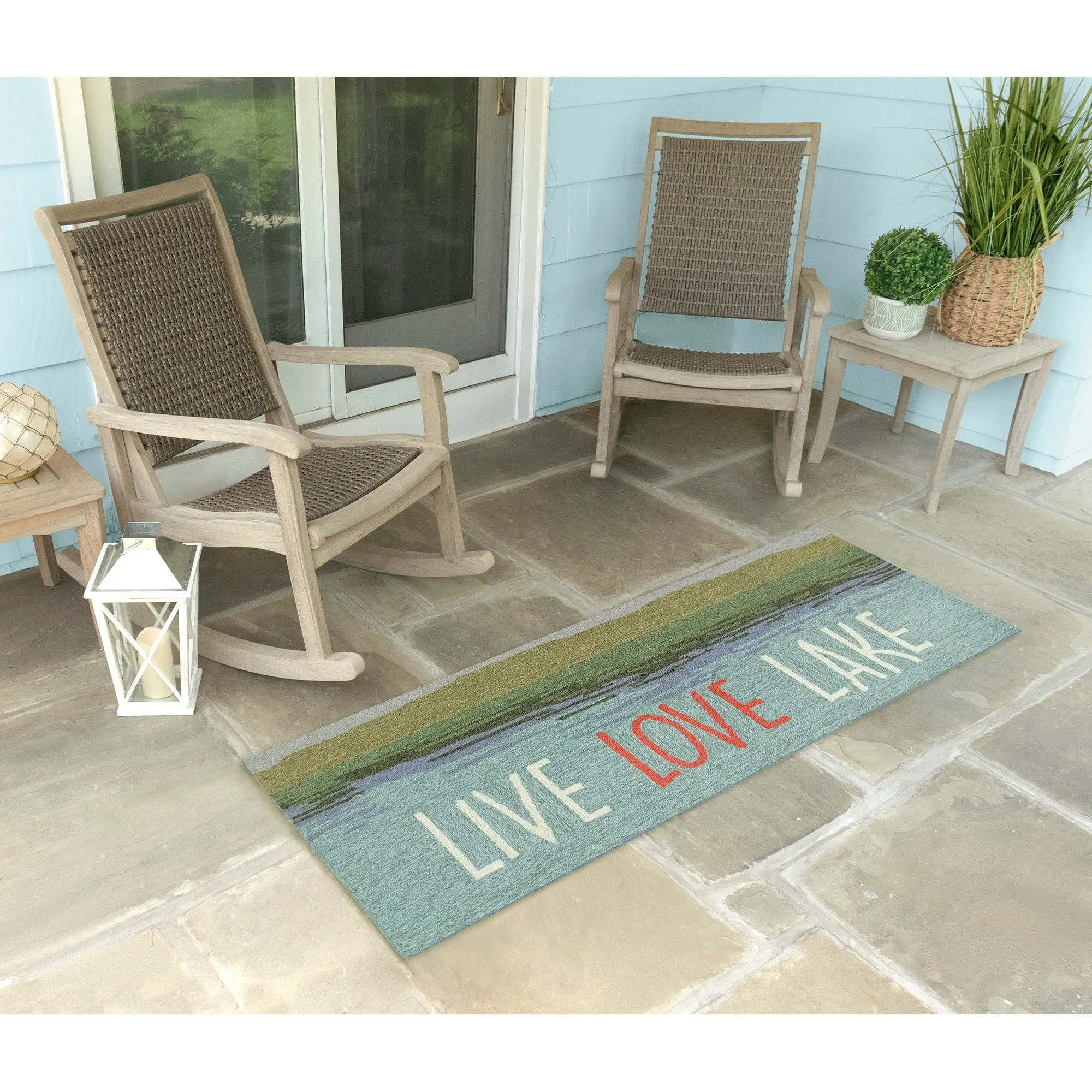 Liora Manne Frontporch Live Love Lake Indoor/Outdoor Rug