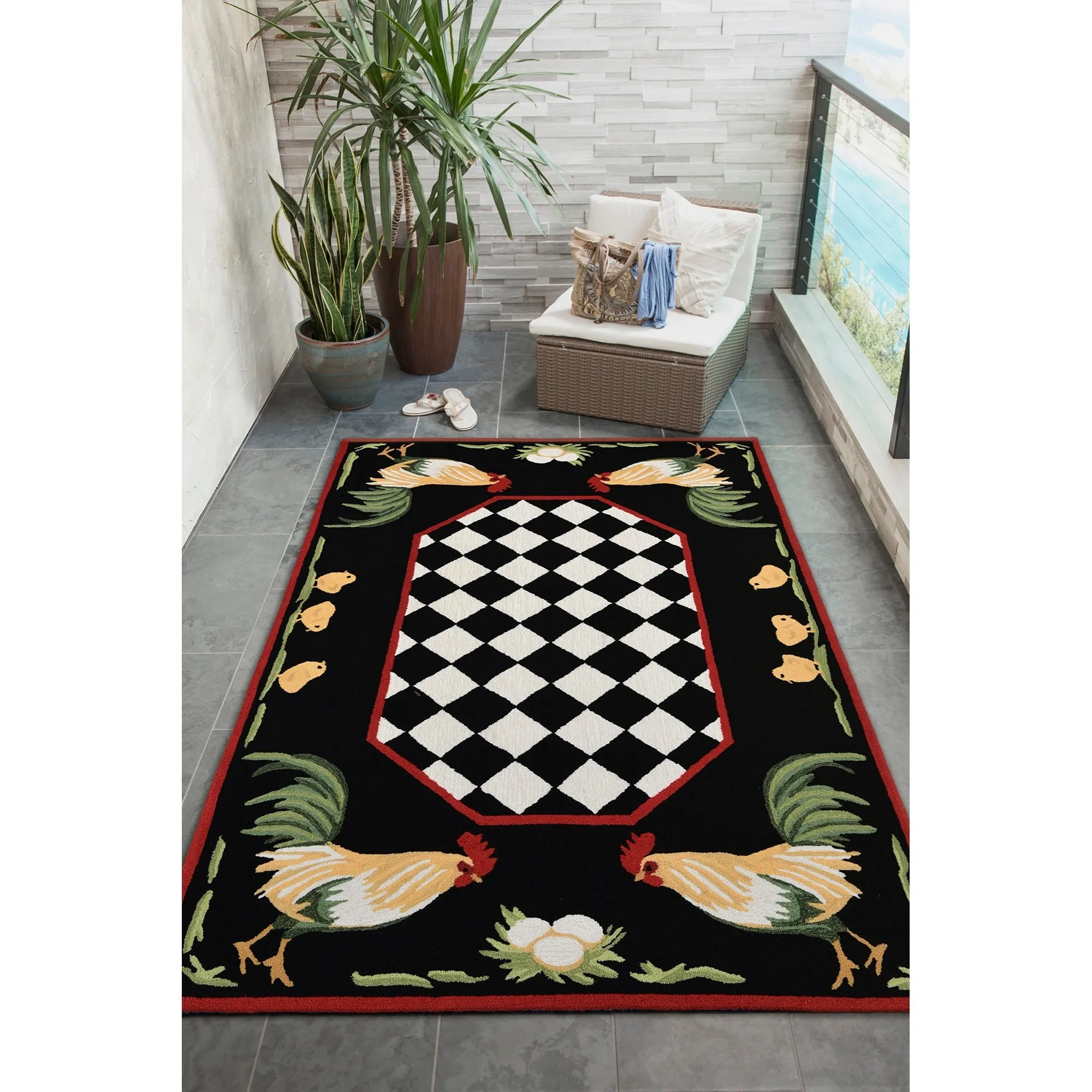 Liora Manne Frontporch Rooster Indoor/Outdoor Rug