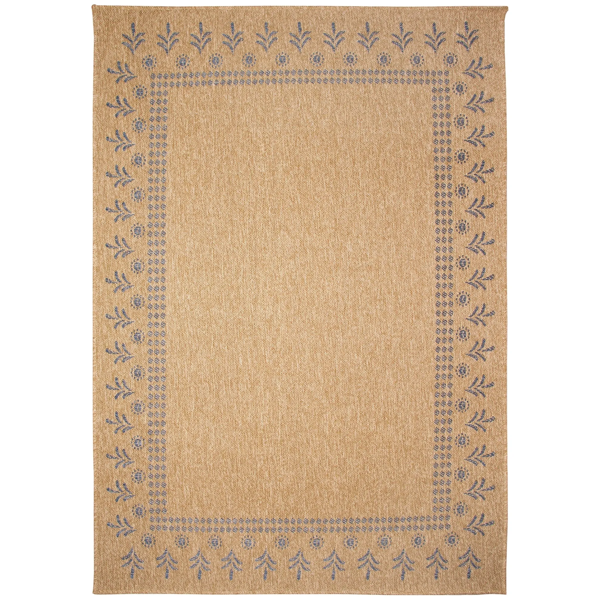 Liora Manne Sahara Block Print Border Indoor/Outdoor Rug