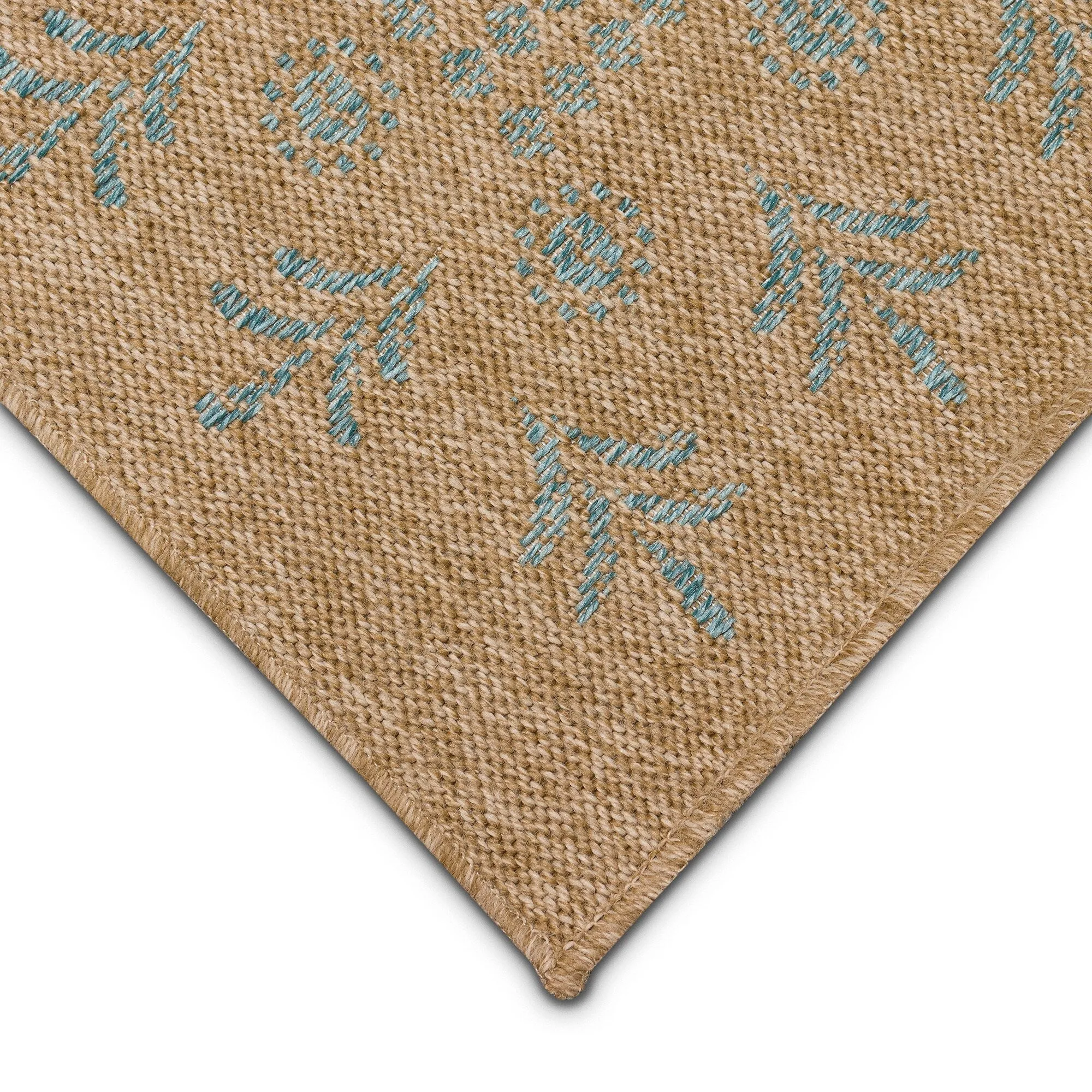 Liora Manne Sahara Block Print Border Indoor/Outdoor Rug