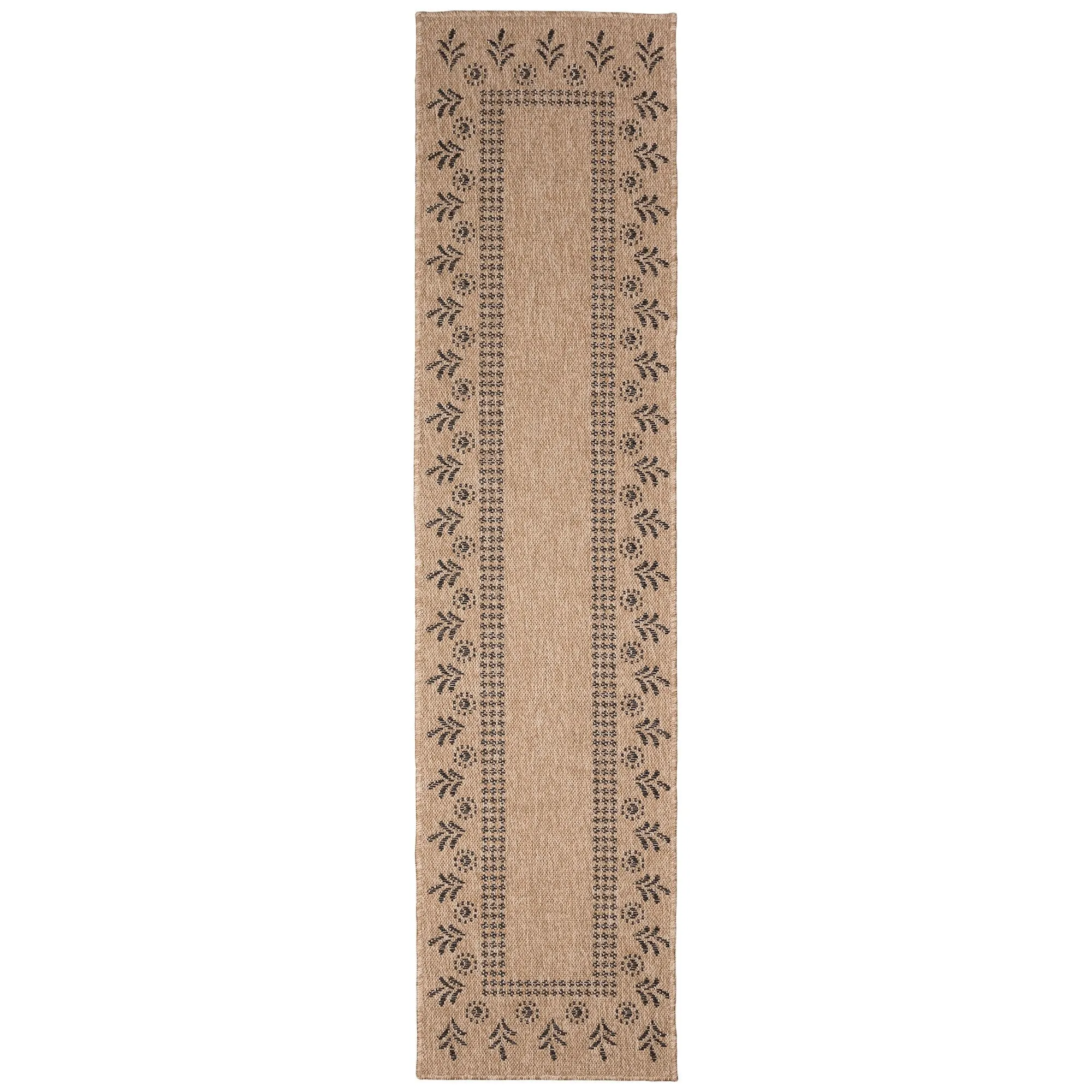 Liora Manne Sahara Block Print Border Indoor/Outdoor Rug