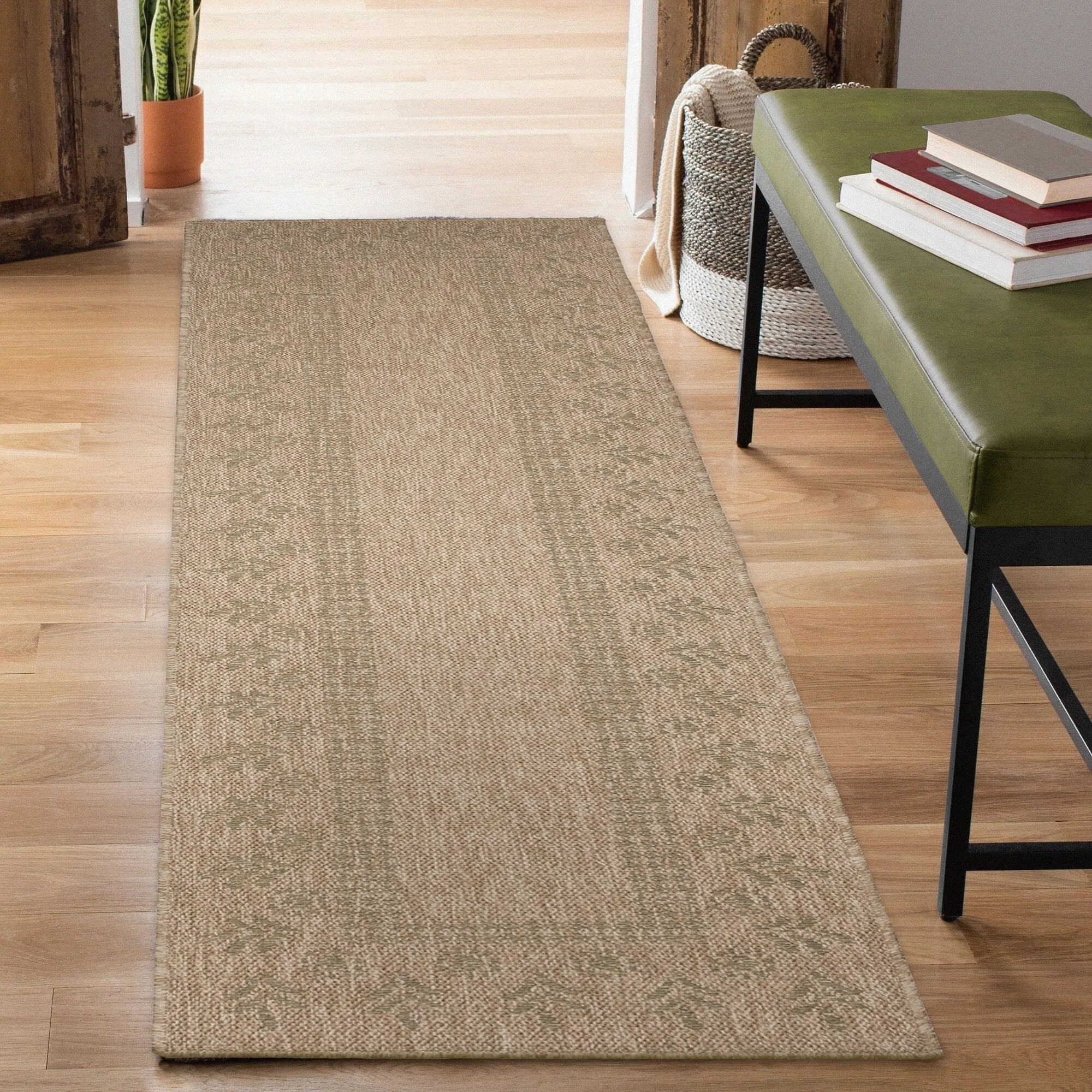 Liora Manne Sahara Block Print Border Indoor/Outdoor Rug