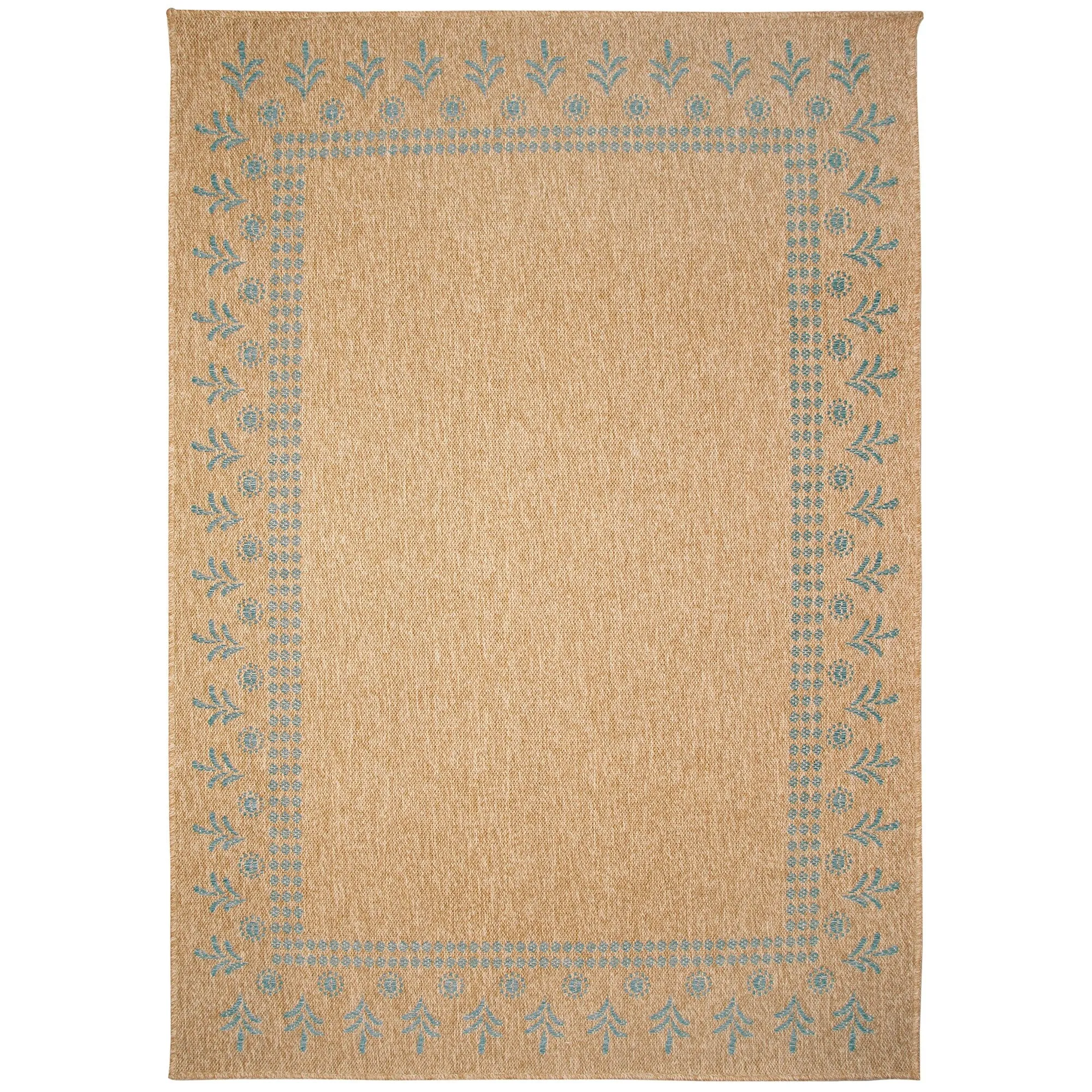 Liora Manne Sahara Block Print Border Indoor/Outdoor Rug