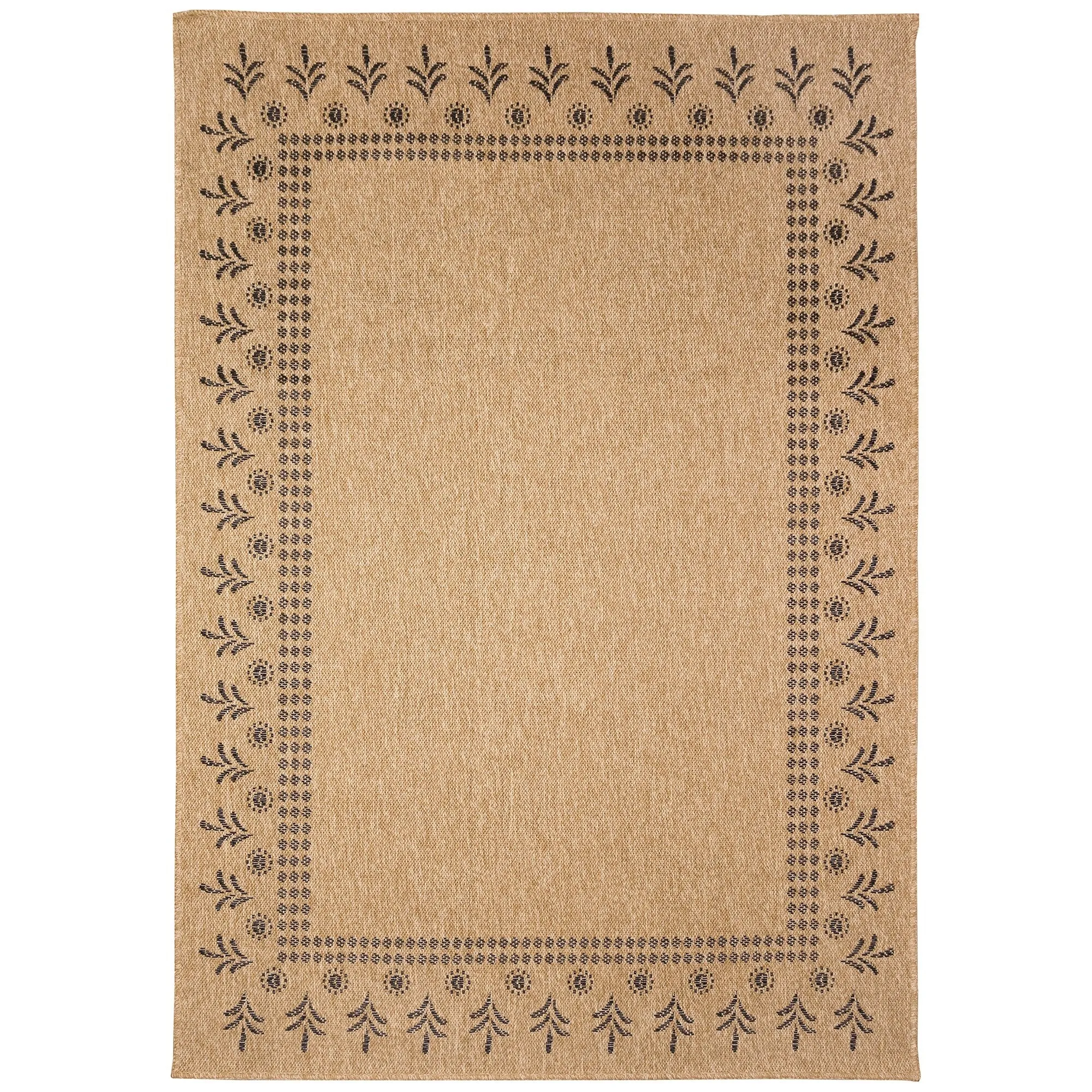 Liora Manne Sahara Block Print Border Indoor/Outdoor Rug