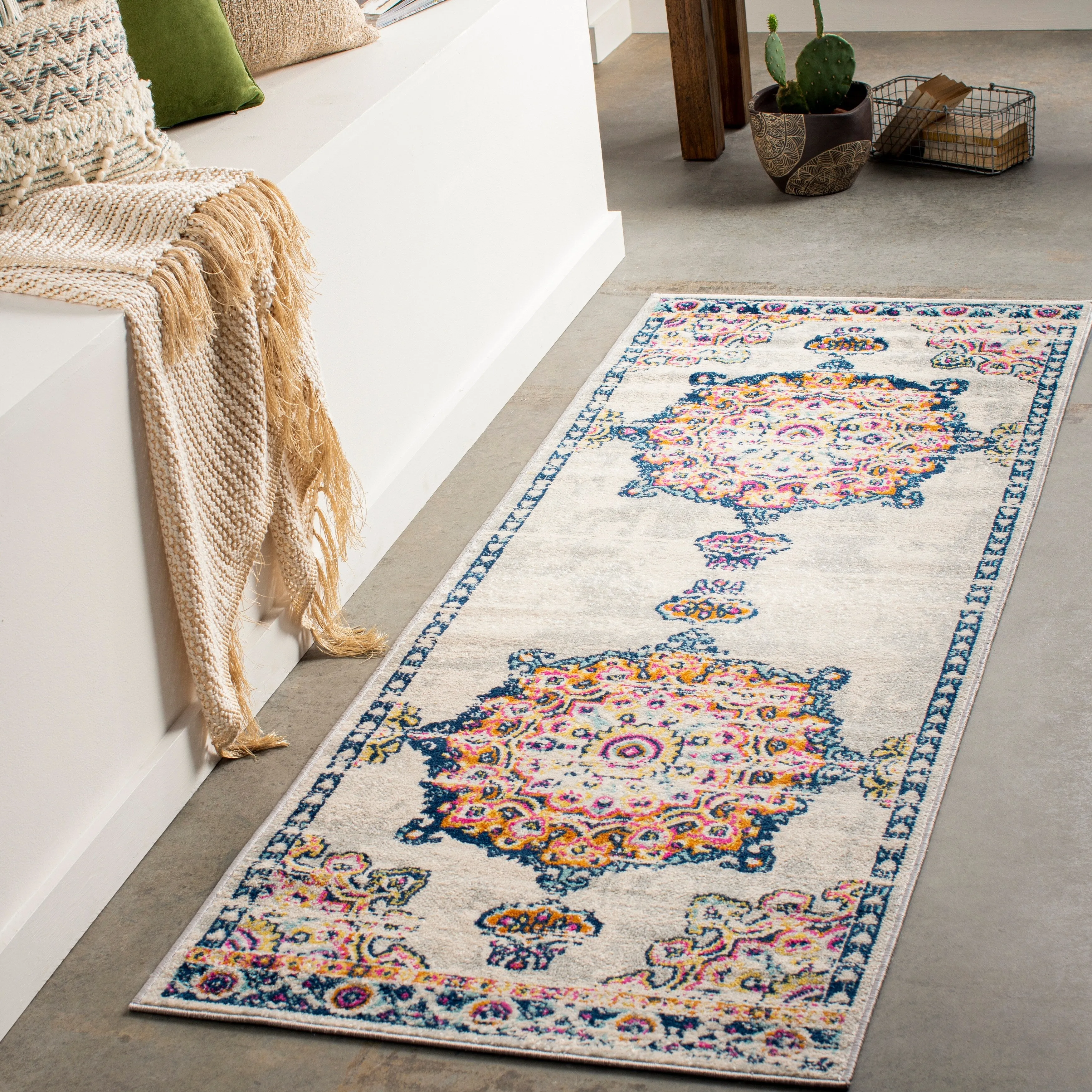 Livabliss Alodia Vintage Bohemian Medallion Area Rug