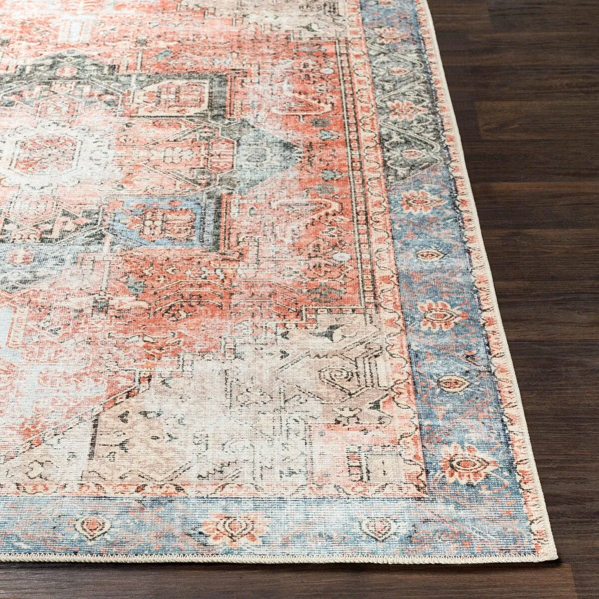 Livabliss Amelie Updated Traditional Medallion Washable Area Rug