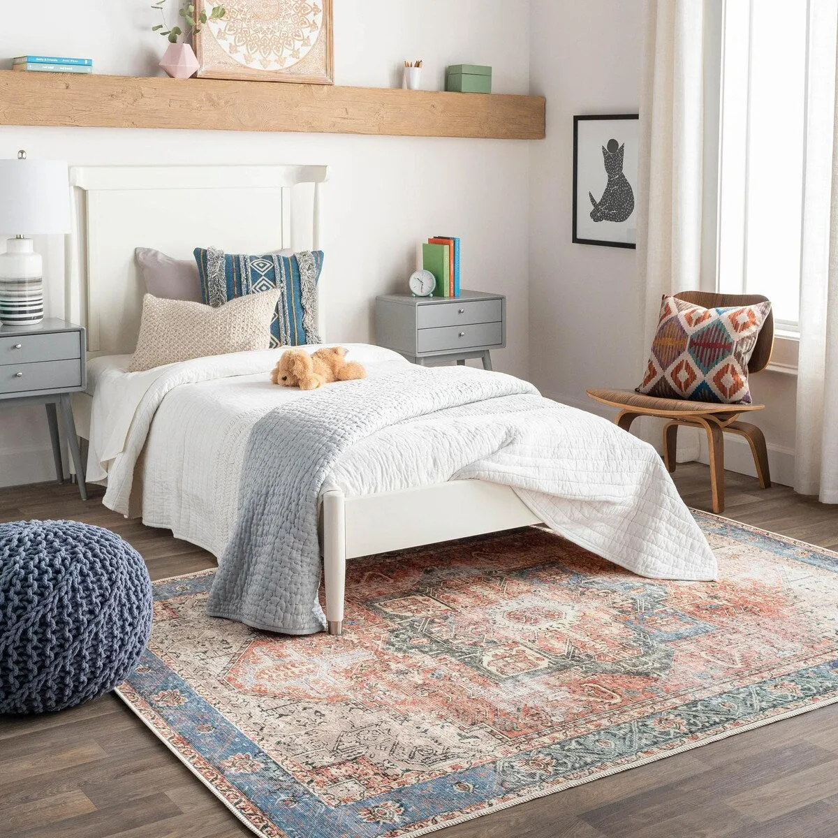 Livabliss Amelie Updated Traditional Medallion Washable Area Rug