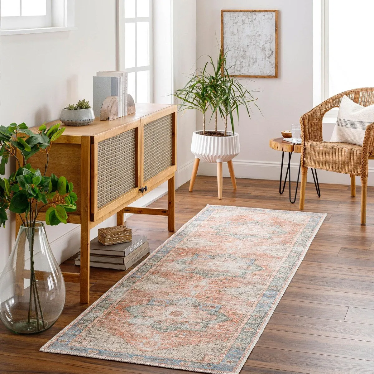 Livabliss Amelie Updated Traditional Medallion Washable Area Rug