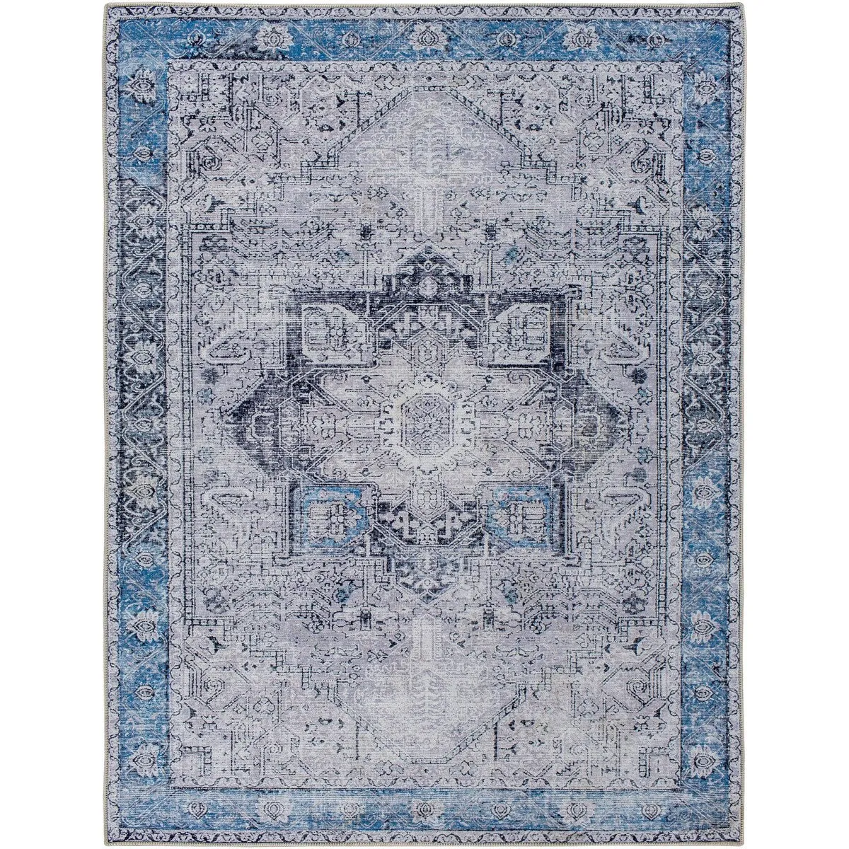 Livabliss Amelie Updated Traditional Medallion Washable Area Rug