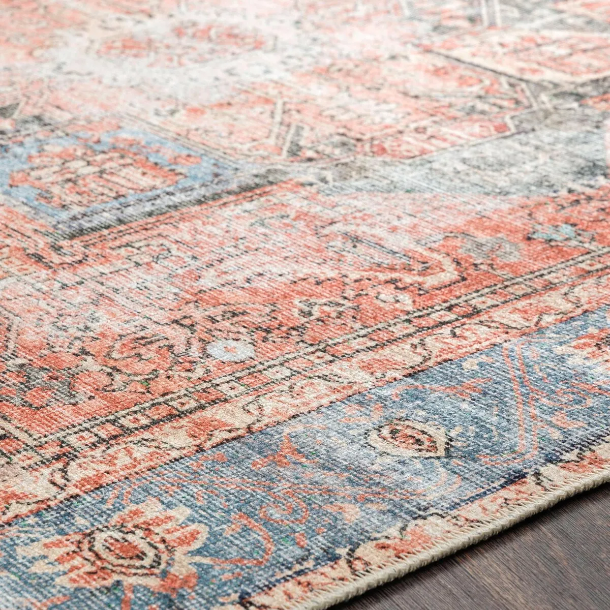 Livabliss Amelie Updated Traditional Medallion Washable Area Rug