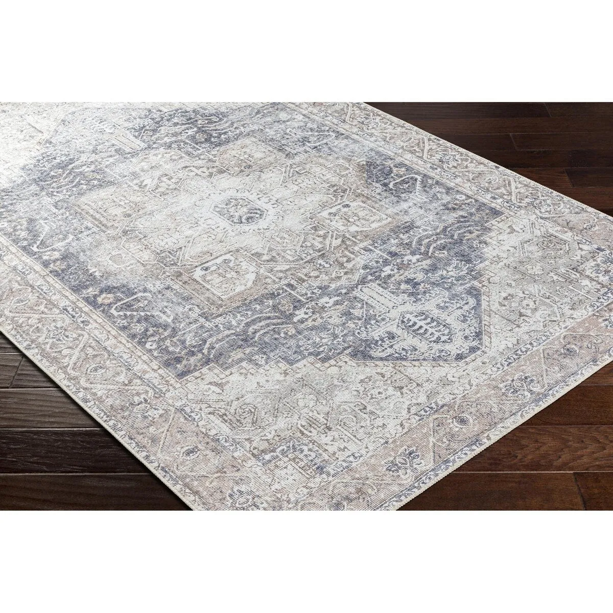 Livabliss Amelie Updated Traditional Medallion Washable Area Rug