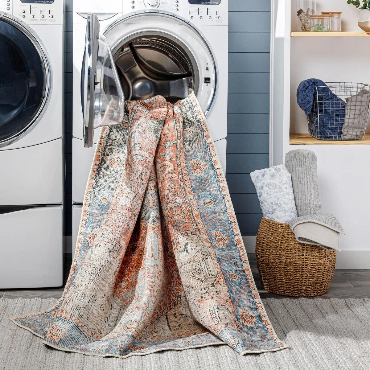 Livabliss Amelie Updated Traditional Medallion Washable Area Rug