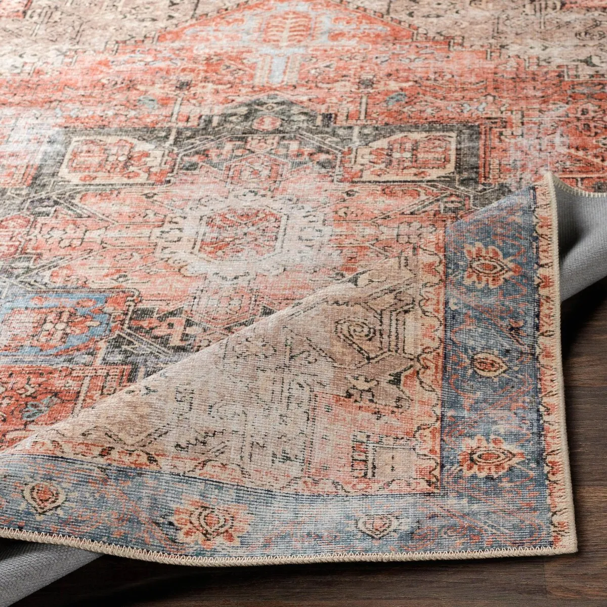 Livabliss Amelie Updated Traditional Medallion Washable Area Rug