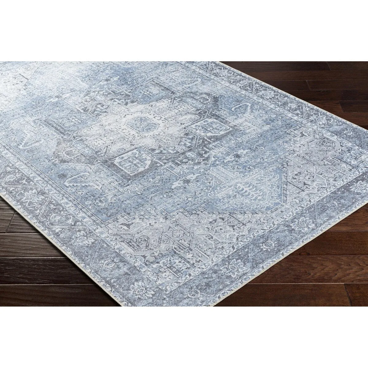 Livabliss Amelie Updated Traditional Medallion Washable Area Rug