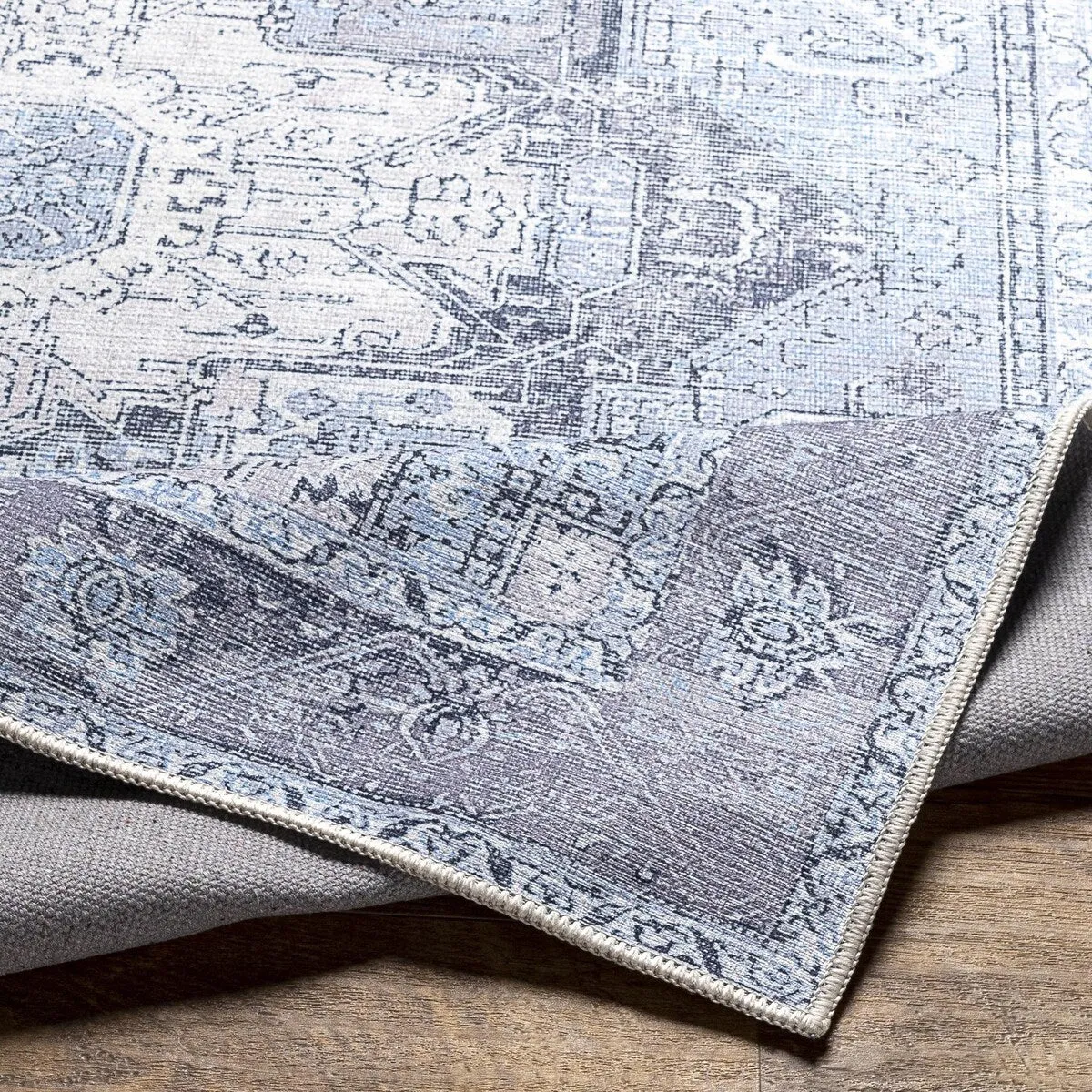 Livabliss Amelie Updated Traditional Medallion Washable Area Rug