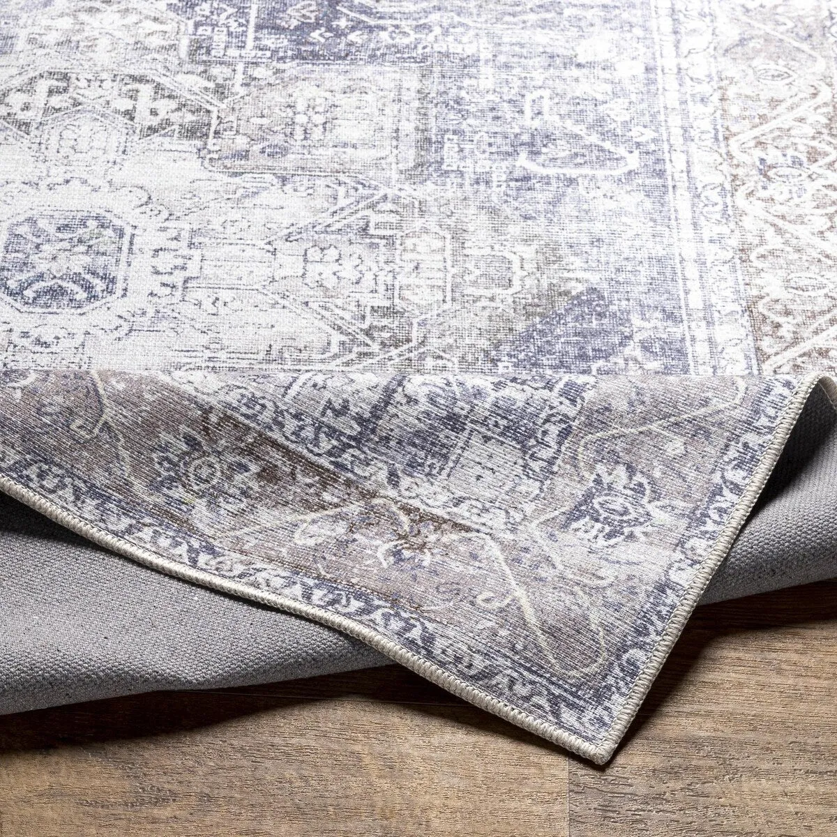 Livabliss Amelie Updated Traditional Medallion Washable Area Rug