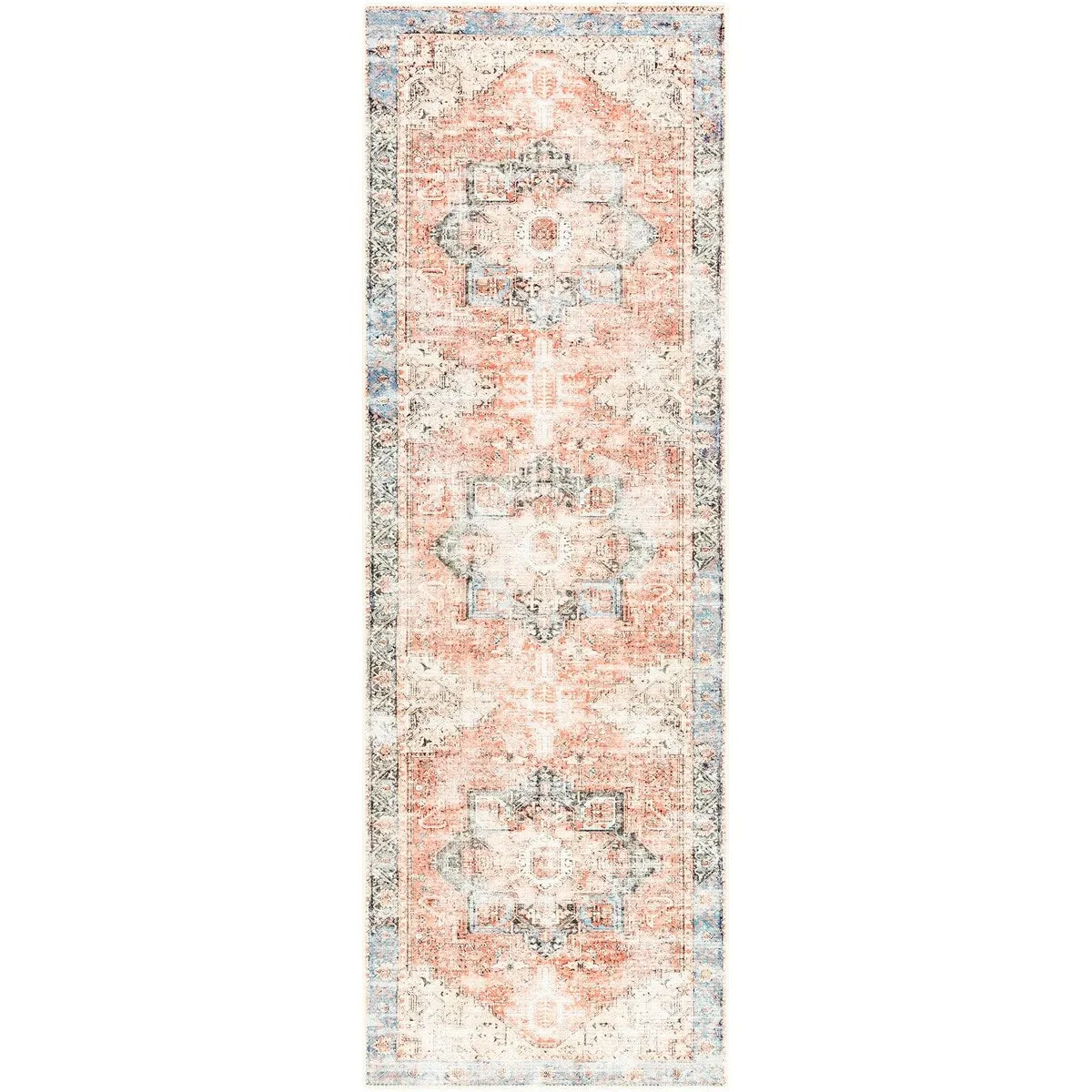 Livabliss Amelie Updated Traditional Medallion Washable Area Rug