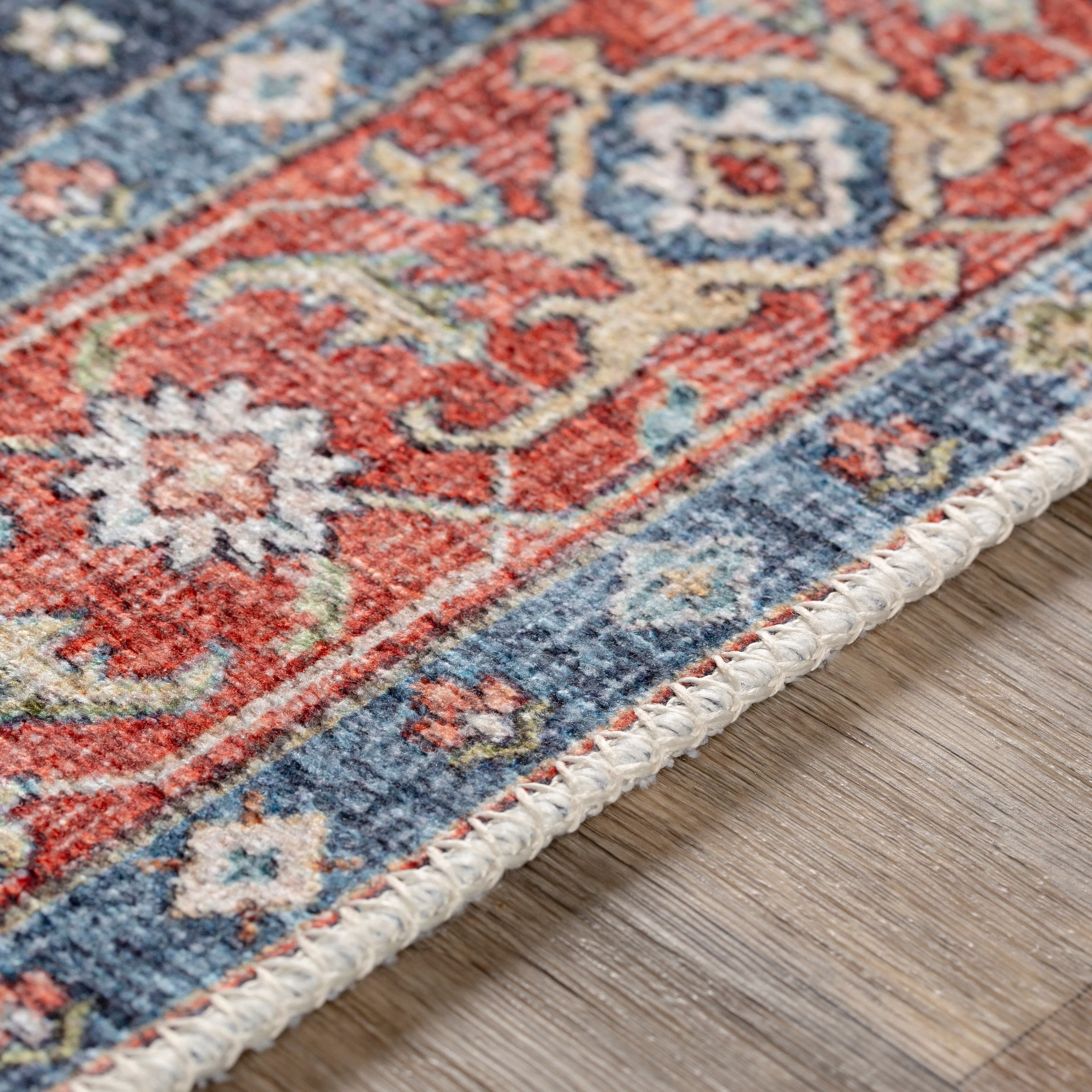 Livabliss Arabella Vintage Medallion Printed Machine Washable Area Rug