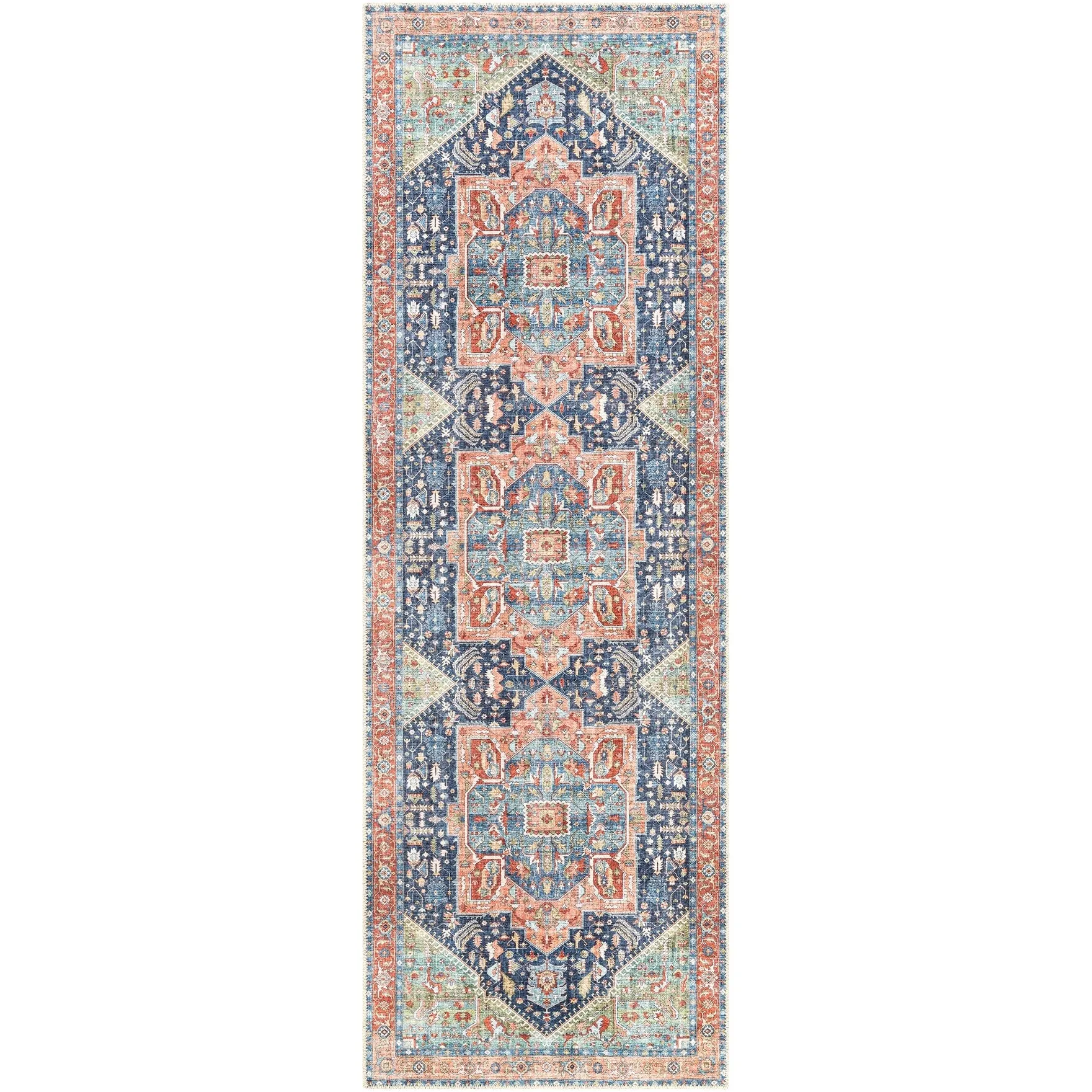 Livabliss Arabella Vintage Medallion Printed Machine Washable Area Rug