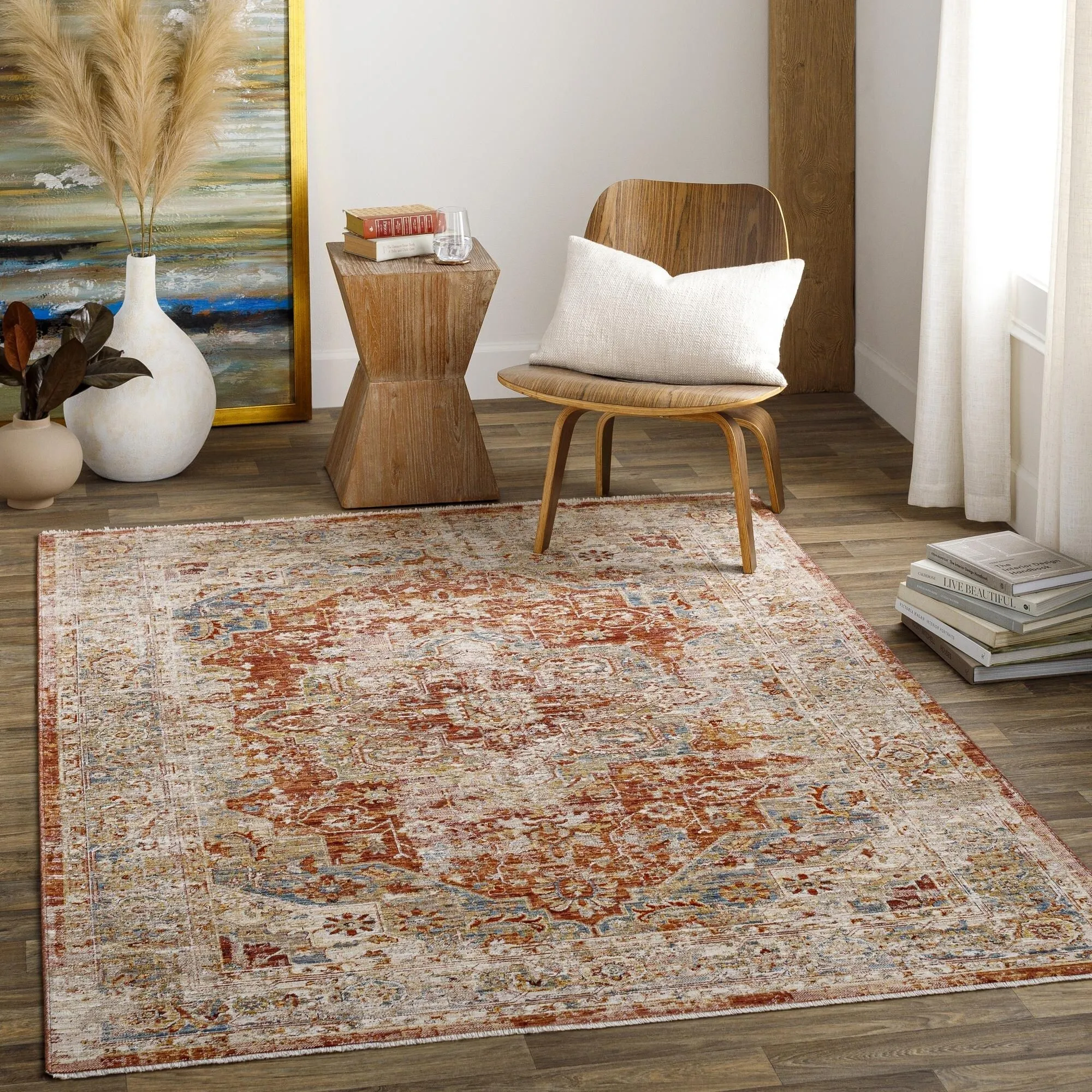 Livabliss Aspendos Updated Traditional Medallion Area Rug