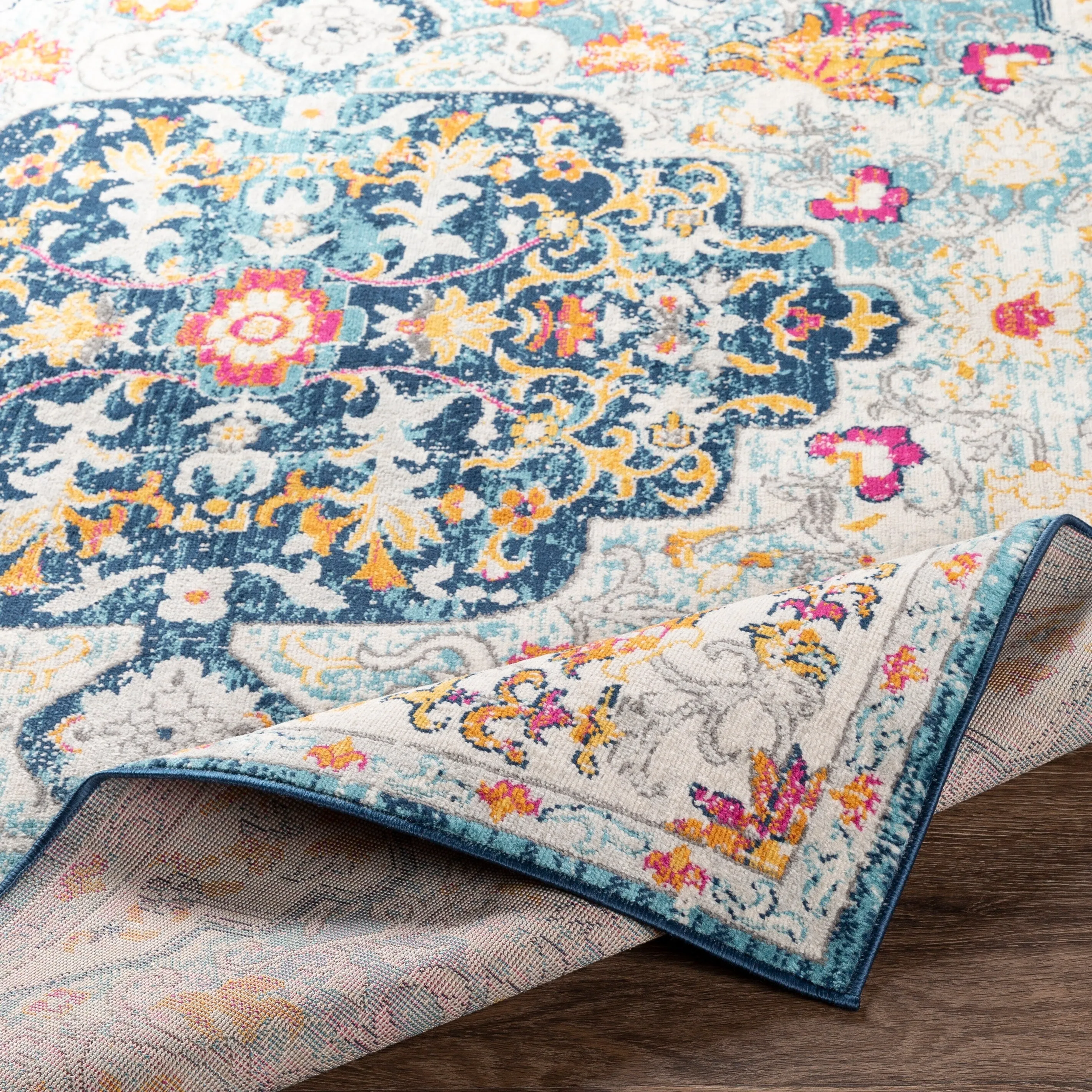 Livabliss Devonshire Distressed Boho Medallion Area Rug