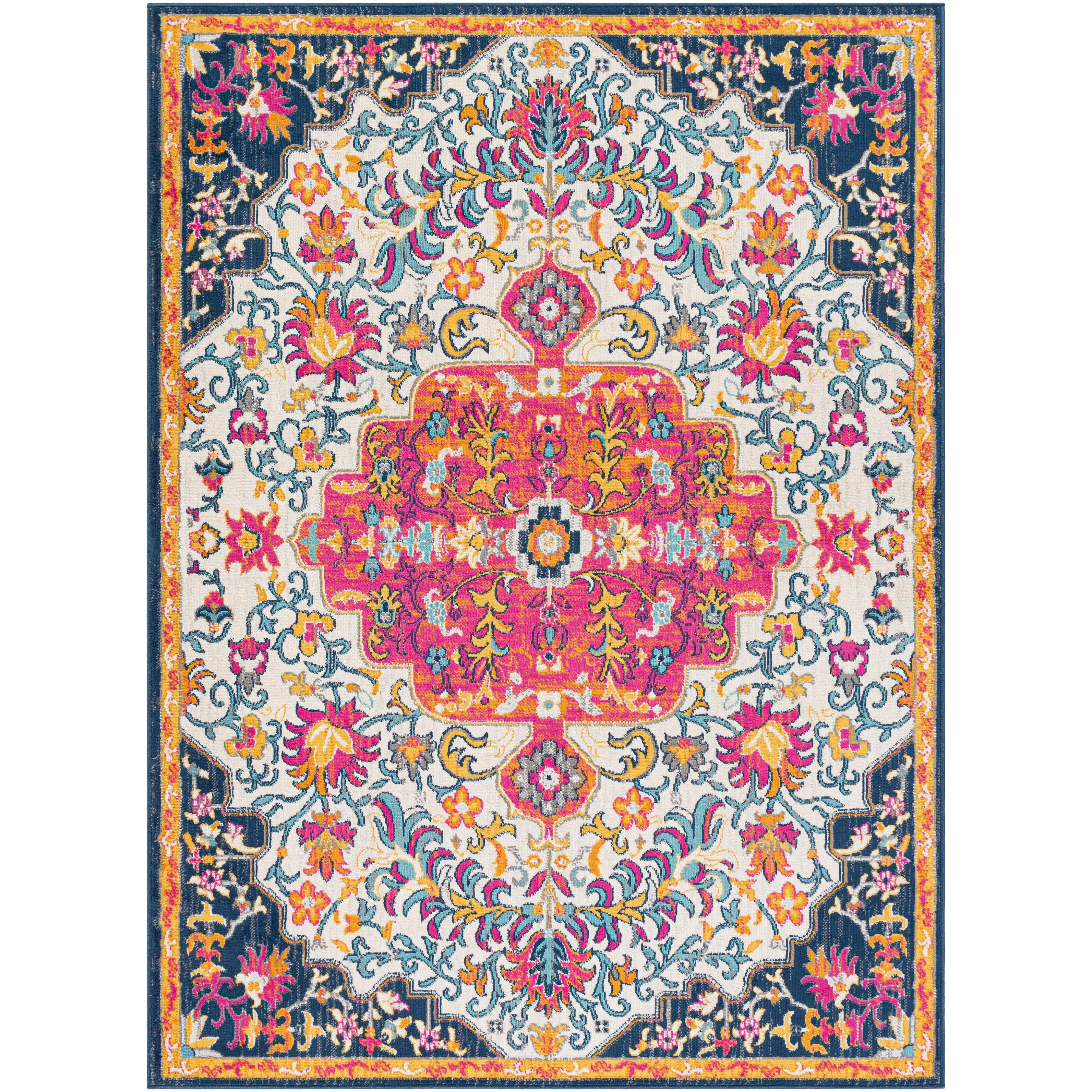 Livabliss Devonshire Distressed Boho Medallion Area Rug